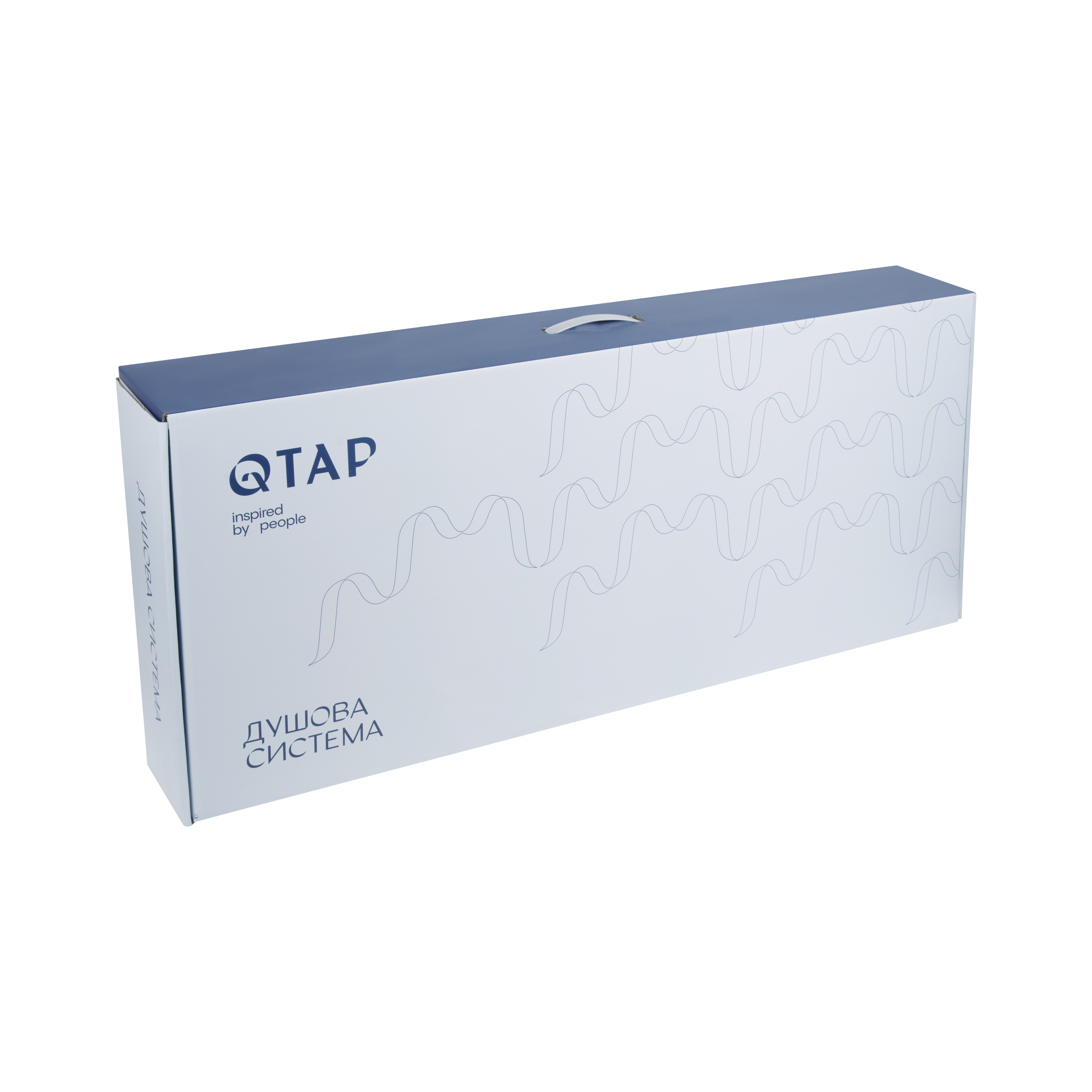 Душова система універсальна Qtap Swan Cascada на три споживачі (з виливом) QTSWA111CRW45570 Chrome/White