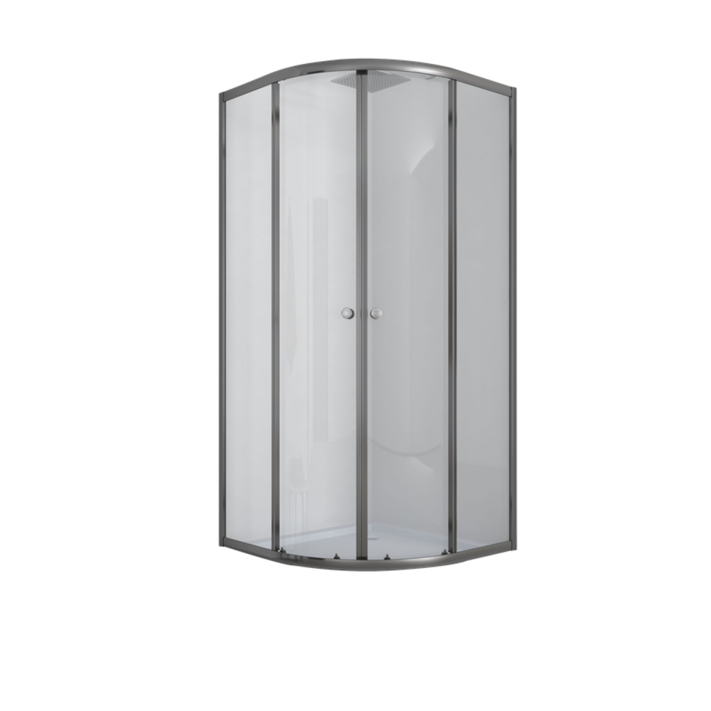 Душова кабіна без піддону MIXXUS PLAIN SC01-90x90x185-TR GRAPHITE прозоре скло 4мм (MI6902)