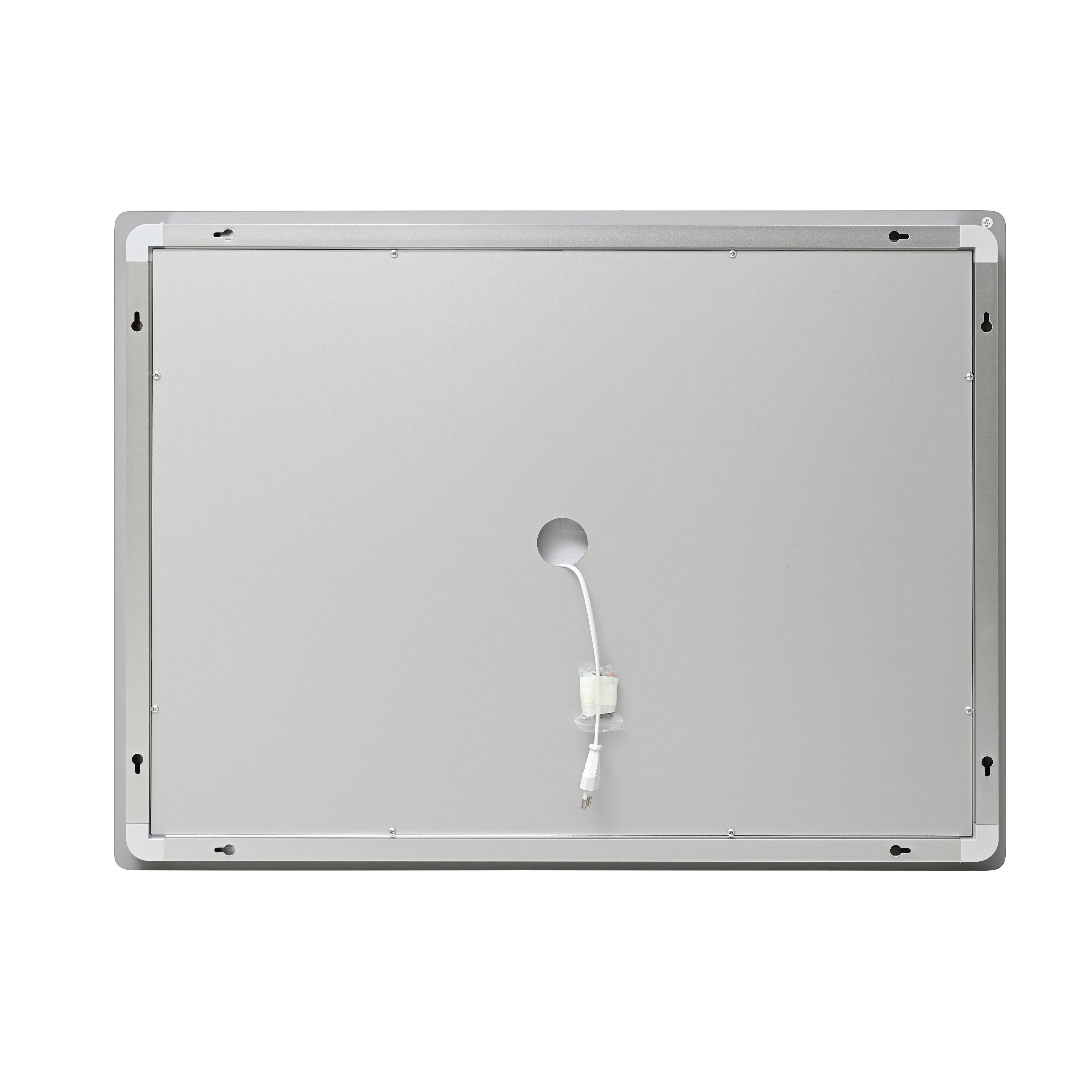 Дзеркало Lidz Kubis (KU2) 800х600 з годинником, з LED-підсвічуванням Touch, з антизапотіванням, з димером, рег. яскравості LDKU800600CL48281