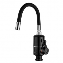 Водонагрівач 3,3 kW проточний ZERIX ELW06-EF-2BLACK (ELW06-EF-B BLACK) з індик. темп., рефлекторний вилив, на мийку (колір чорний) (ZX5033)