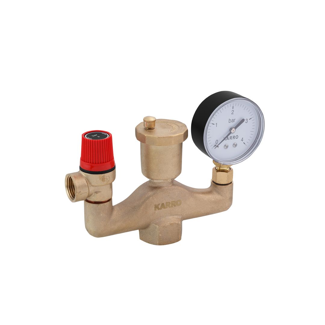 Група безпеки з виходами під 90° Karro KR-88068 латунний