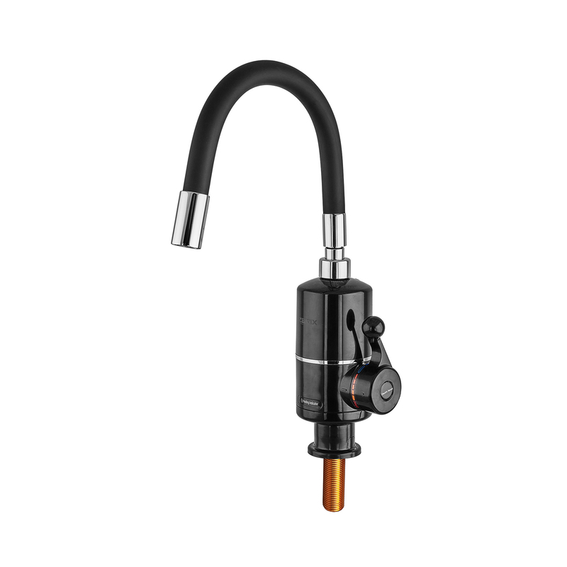 Водонагрівач 3,3 kW проточний ZERIX ELW06-EF-2BLACK (ELW06-EF-B BLACK) з індик. темп., рефлекторний вилив, на мийку (колір чорний) (ZX5033)
