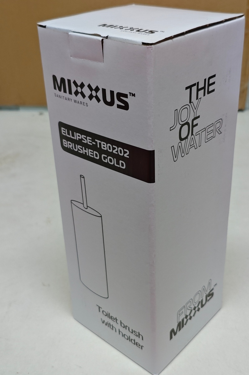 Йоржик для унітазу підлоговий MIXXUS ELLIPSE-TB0202 BRUSHED GOLD (колір матове золото) (MI8401)