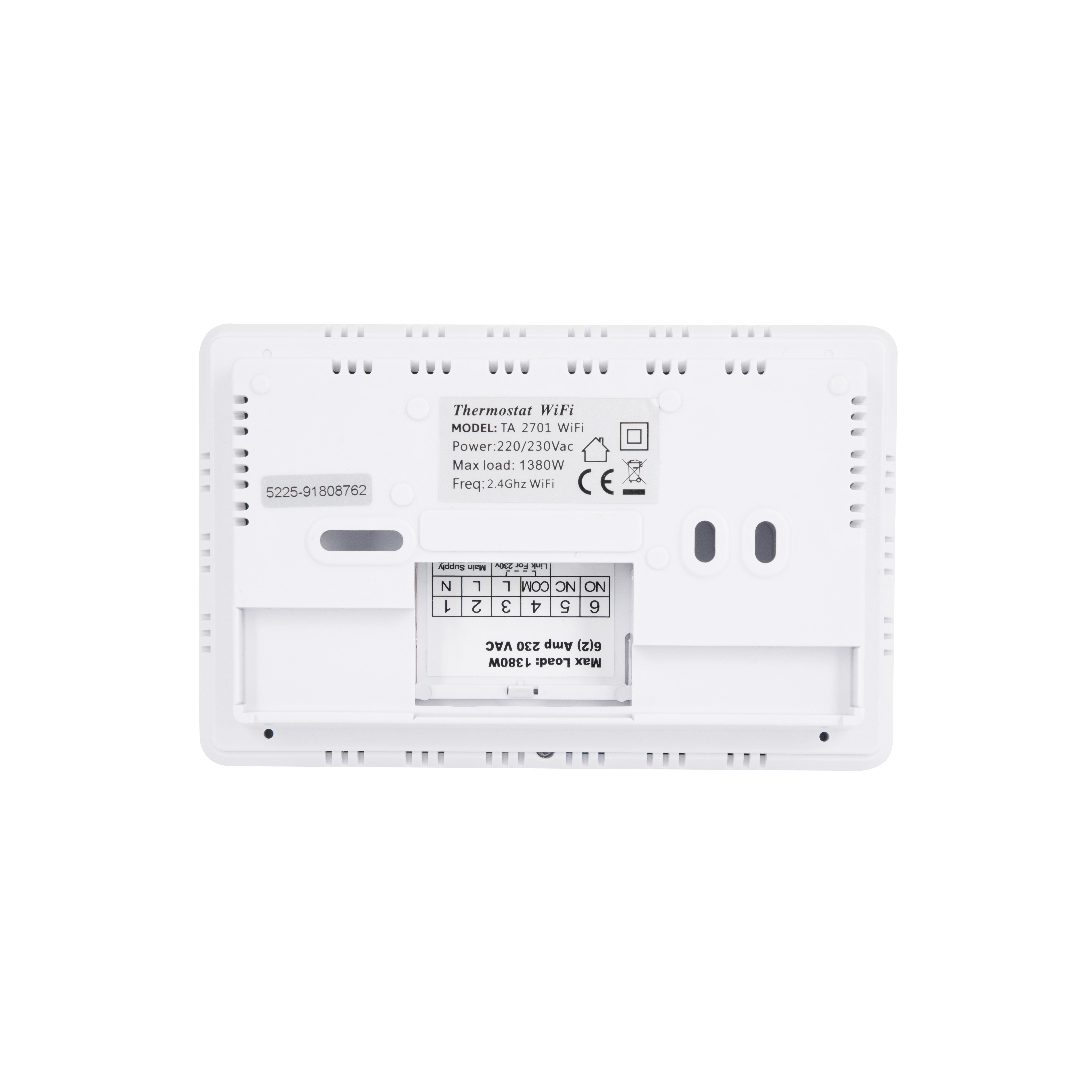Тижневий програмований термостат Thermo Alliance ТА-2701WiFi сенсорний з WiFi