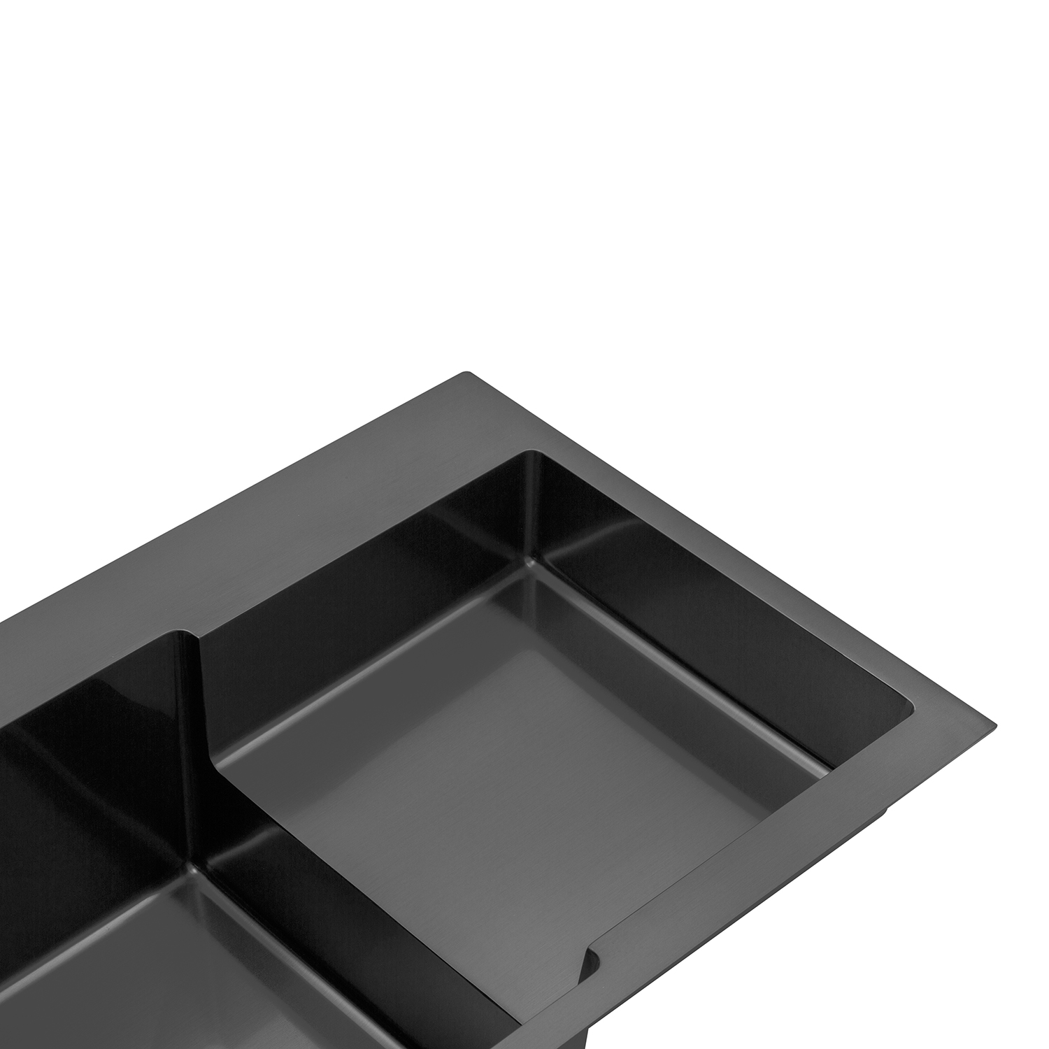 Кухонна мийка Kroner KRP Schwarze - 7848LHM PVD (3.0/1.0 мм)