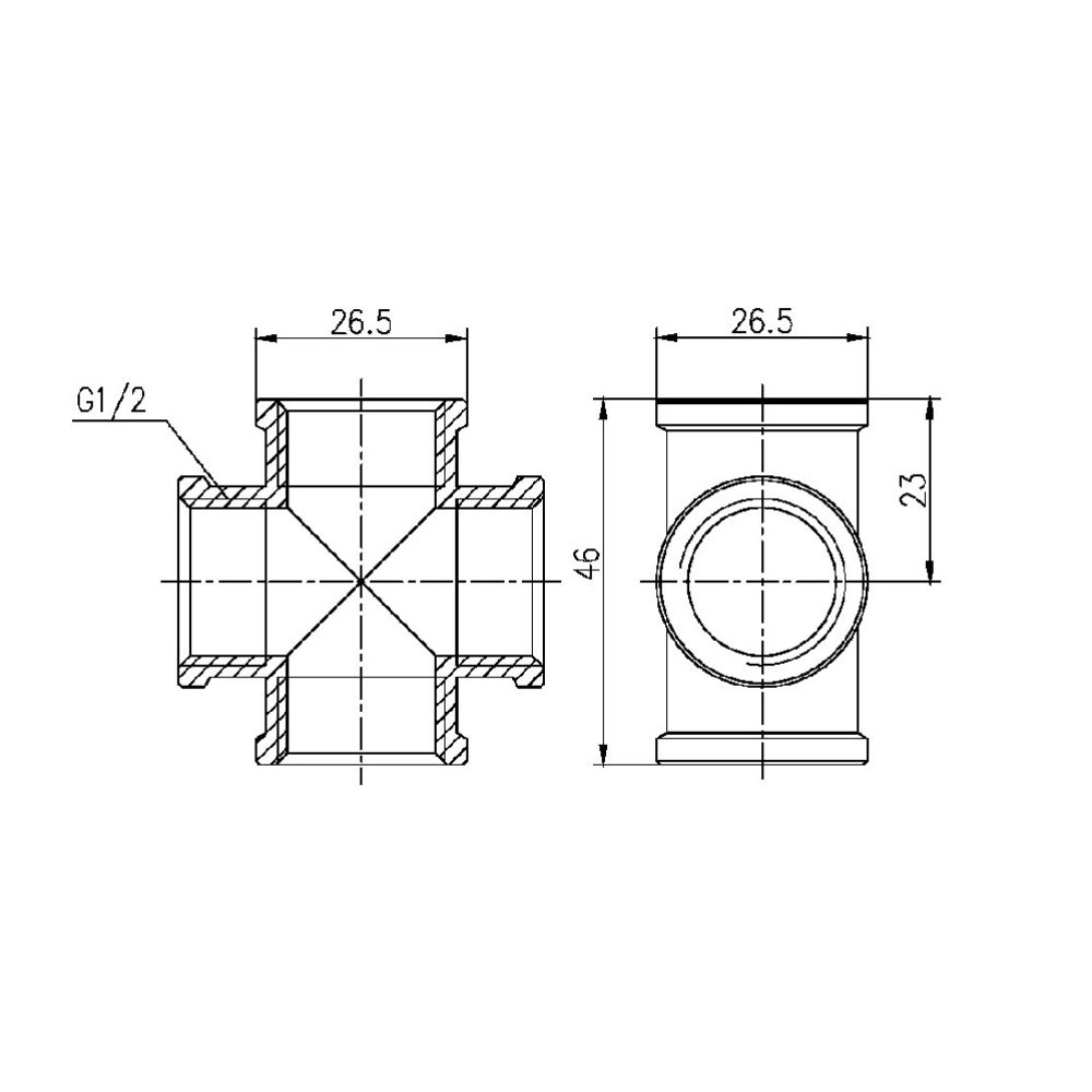 Хрестовина Thermo Alliance Forte 1/2" ВВ SF35415