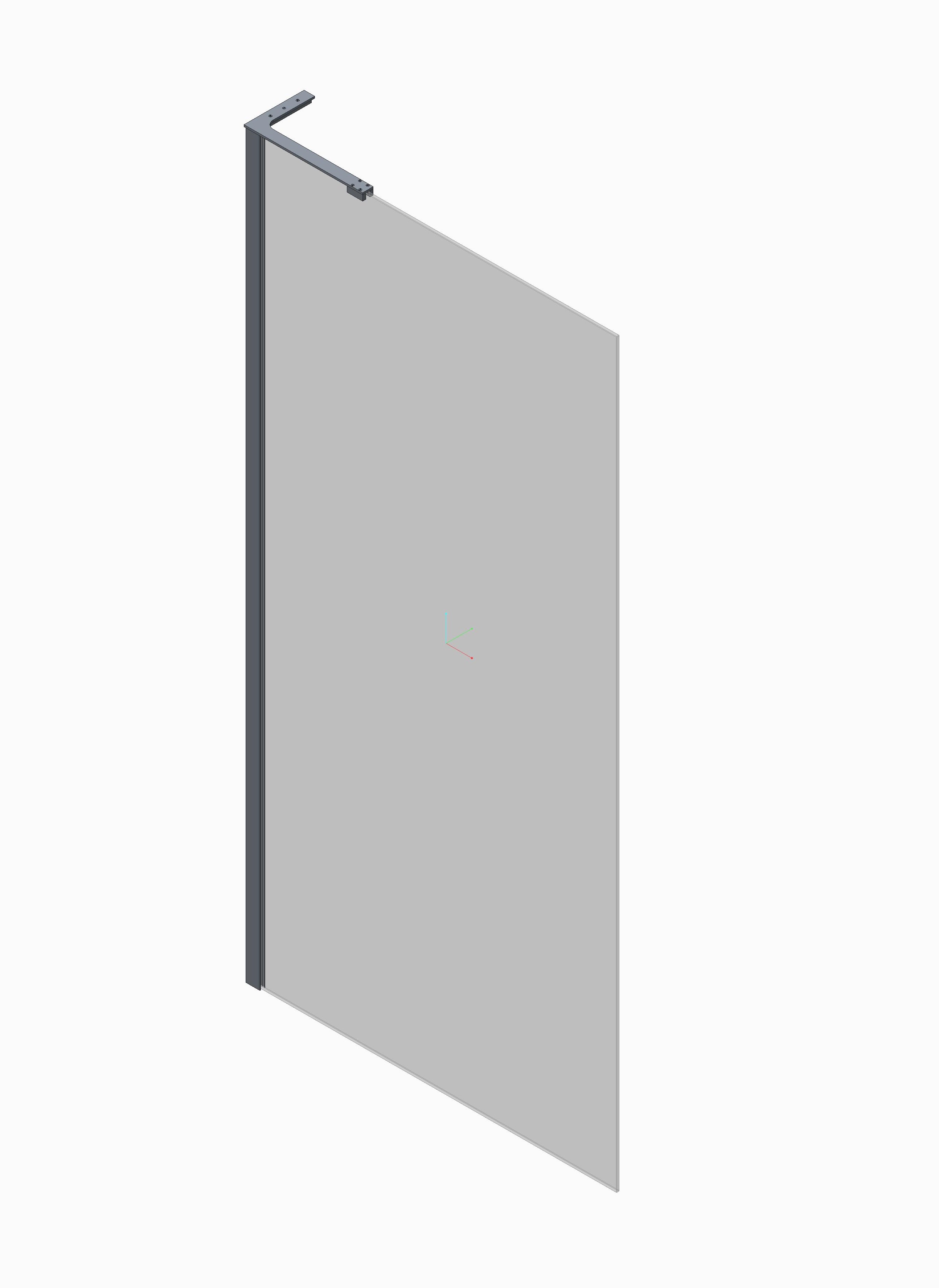 Душова перегородка Walk-In KOER SR SP02-100x200-TR-01 прозоре скло EASY CLEAN 8мм хром (KR5395)
