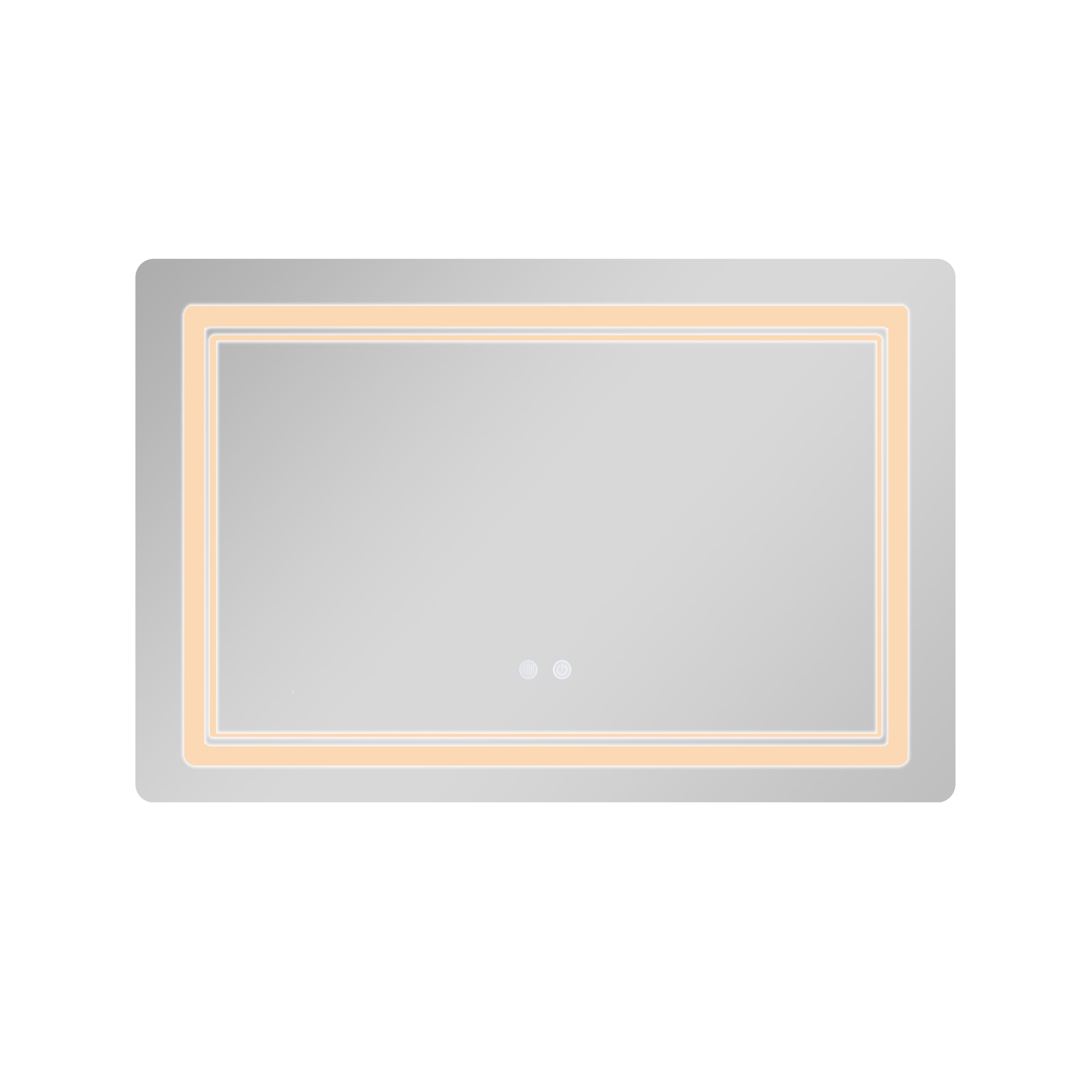 Дзеркало Qtap Cardinal (CA2) 800х600 з LED-підсвічуванням Touch, з антизапотіванням, з димером, рег. темп. кольору (3000-6500K) QT0478C806048457