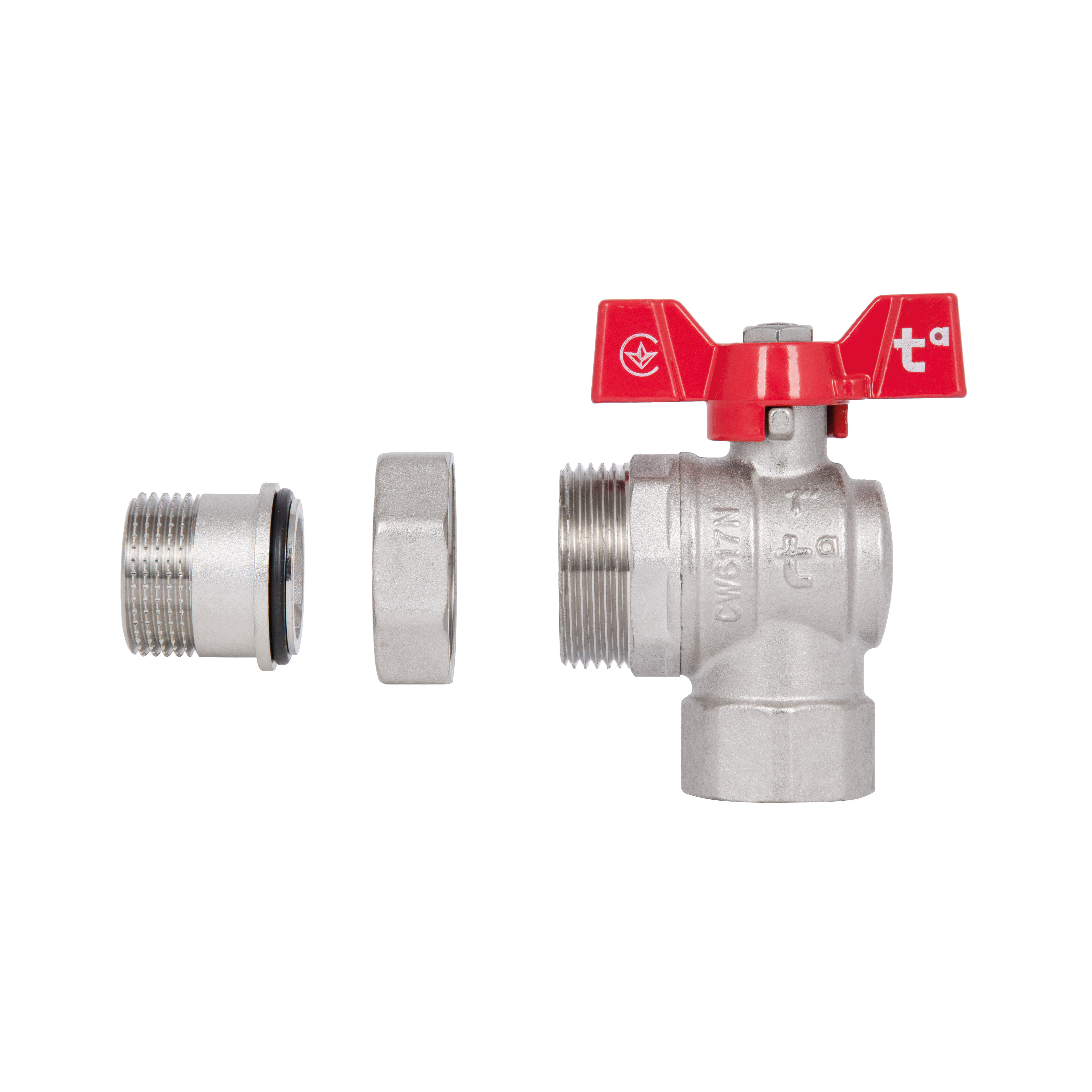 Кран кульовий «Американка» Thermo Alliance Forte 1" кутовий SF221W25