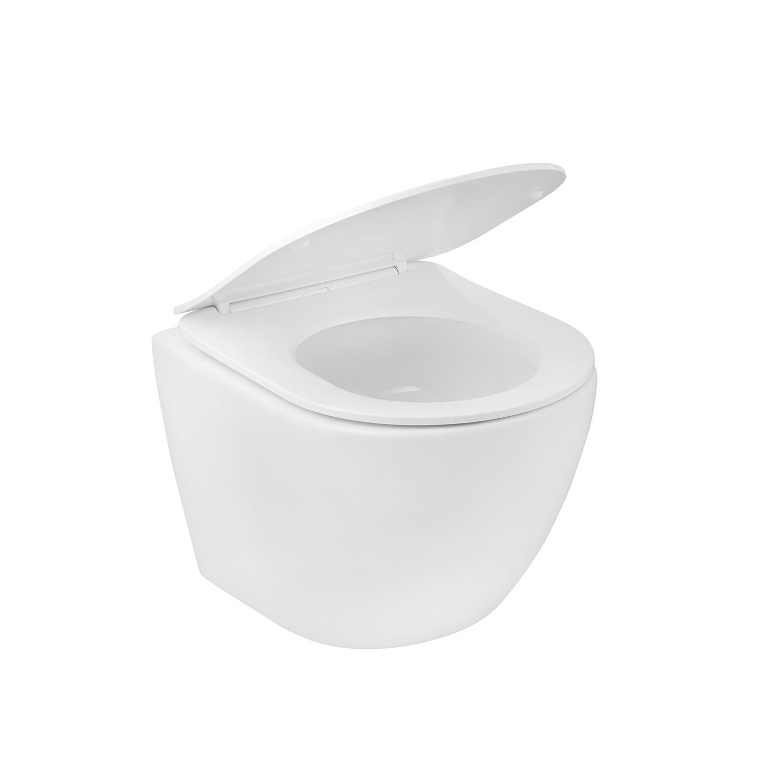 Унітаз підвісний Kroner Harz WHI483632 TORNADO безобідковий з сидінням