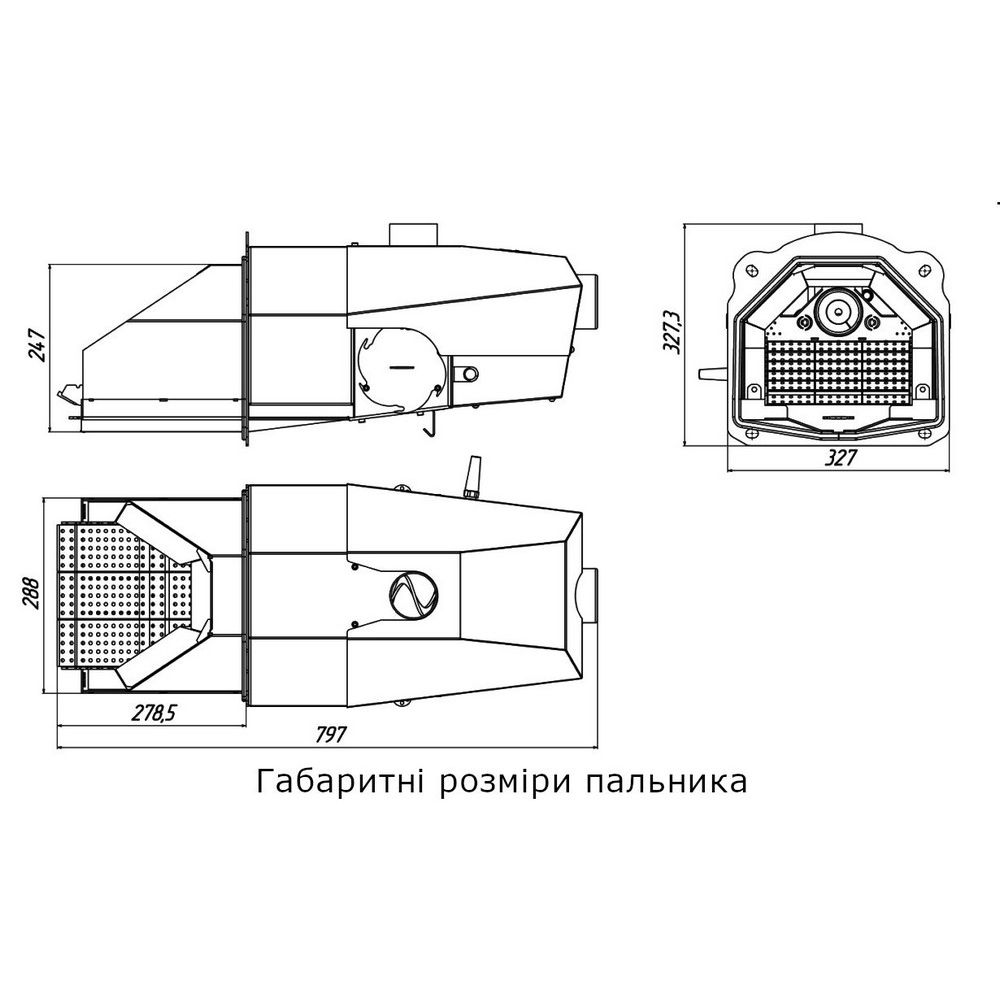 Комплект пелетний пальник Thermo Alliance Evo 100 кВт + контролер ECOMAX 860 Plum