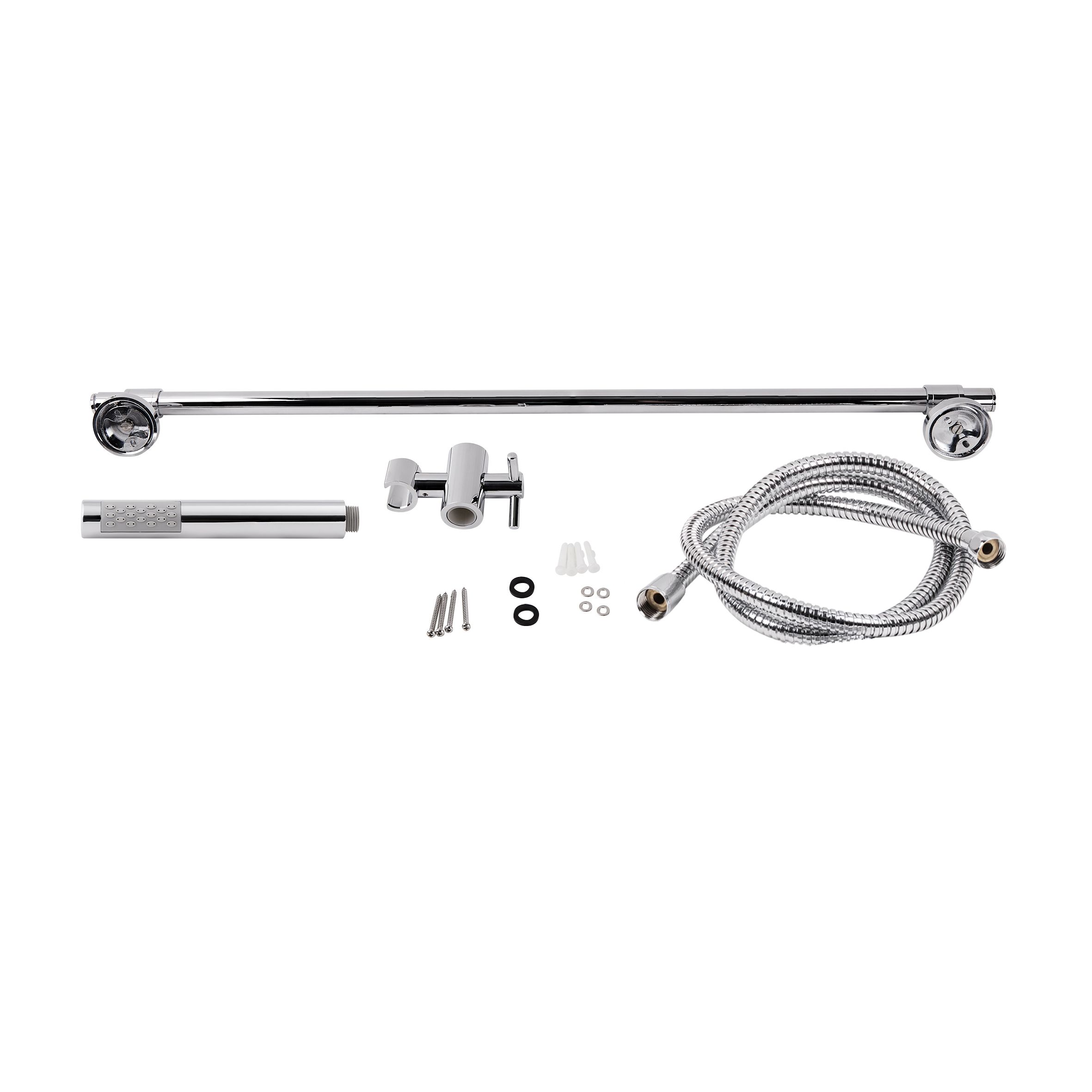 Душовий гарнітур універсальний Qtap Sprha 755 мм округлий QTSBARA028O1ZCG Chrome