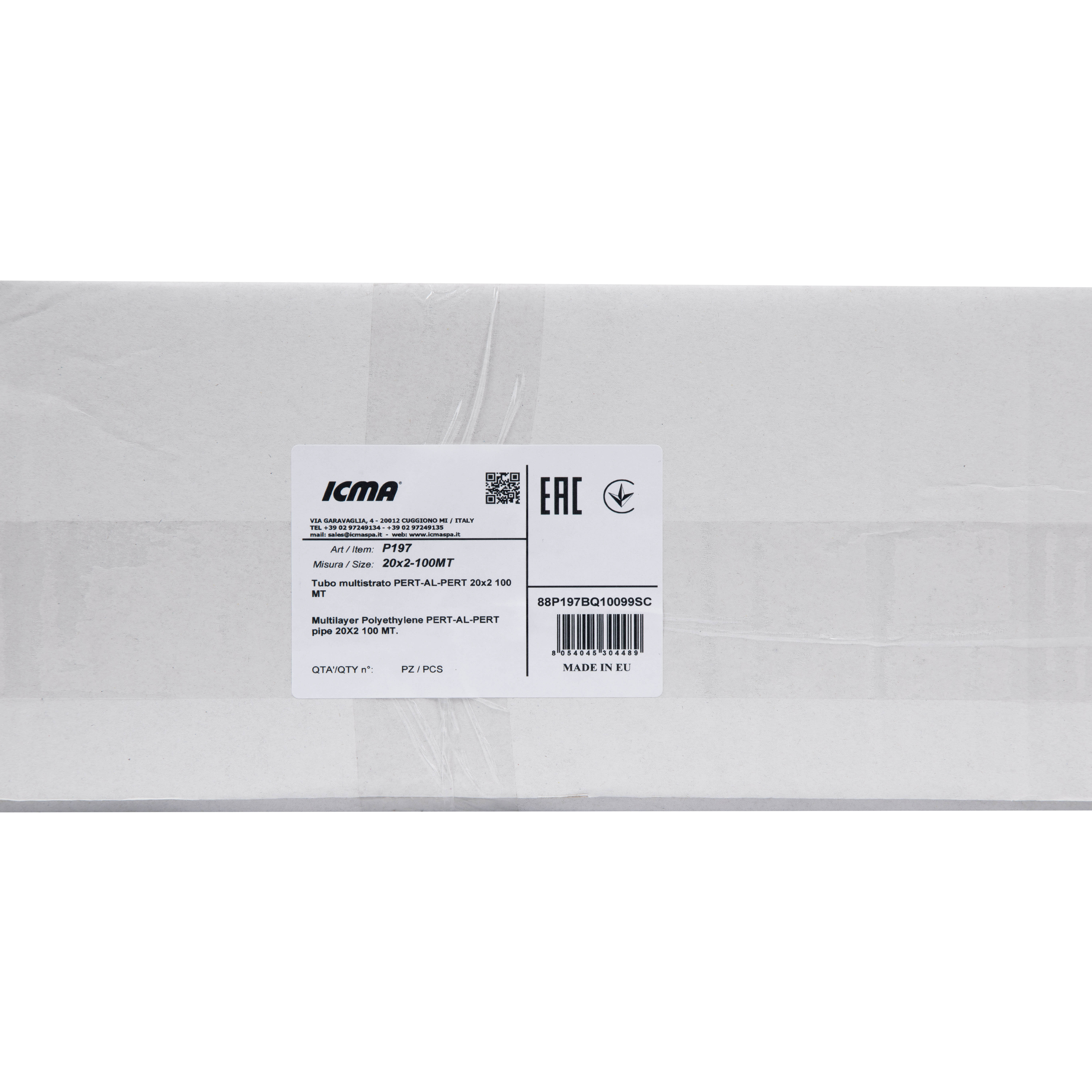 Труба PE-AL-PERT Icma 20х2 мм, 100 м №P199/197