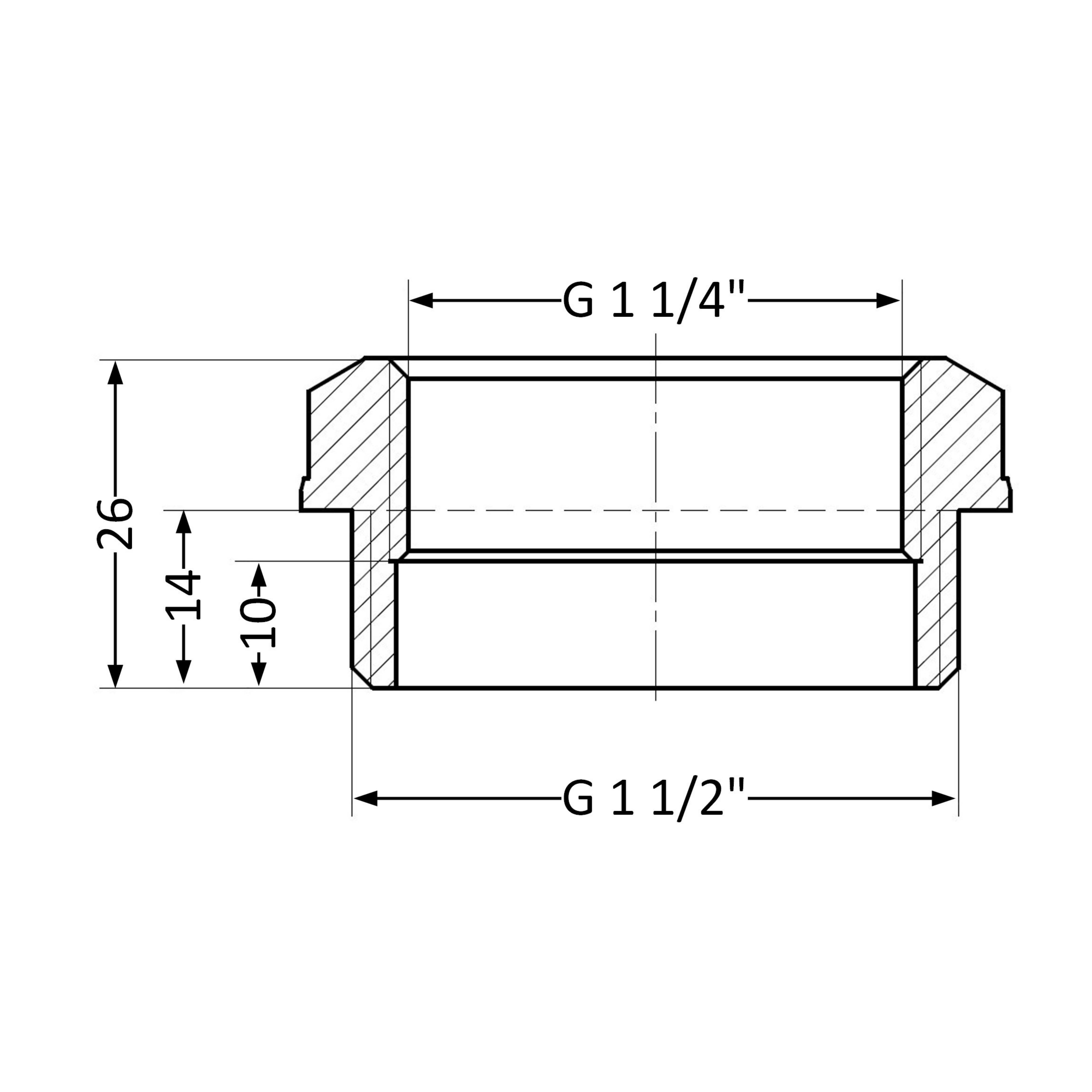 Футорка Thermo Alliance Standart 1 1/2"х1 1/4" ЗВ SD4234032
