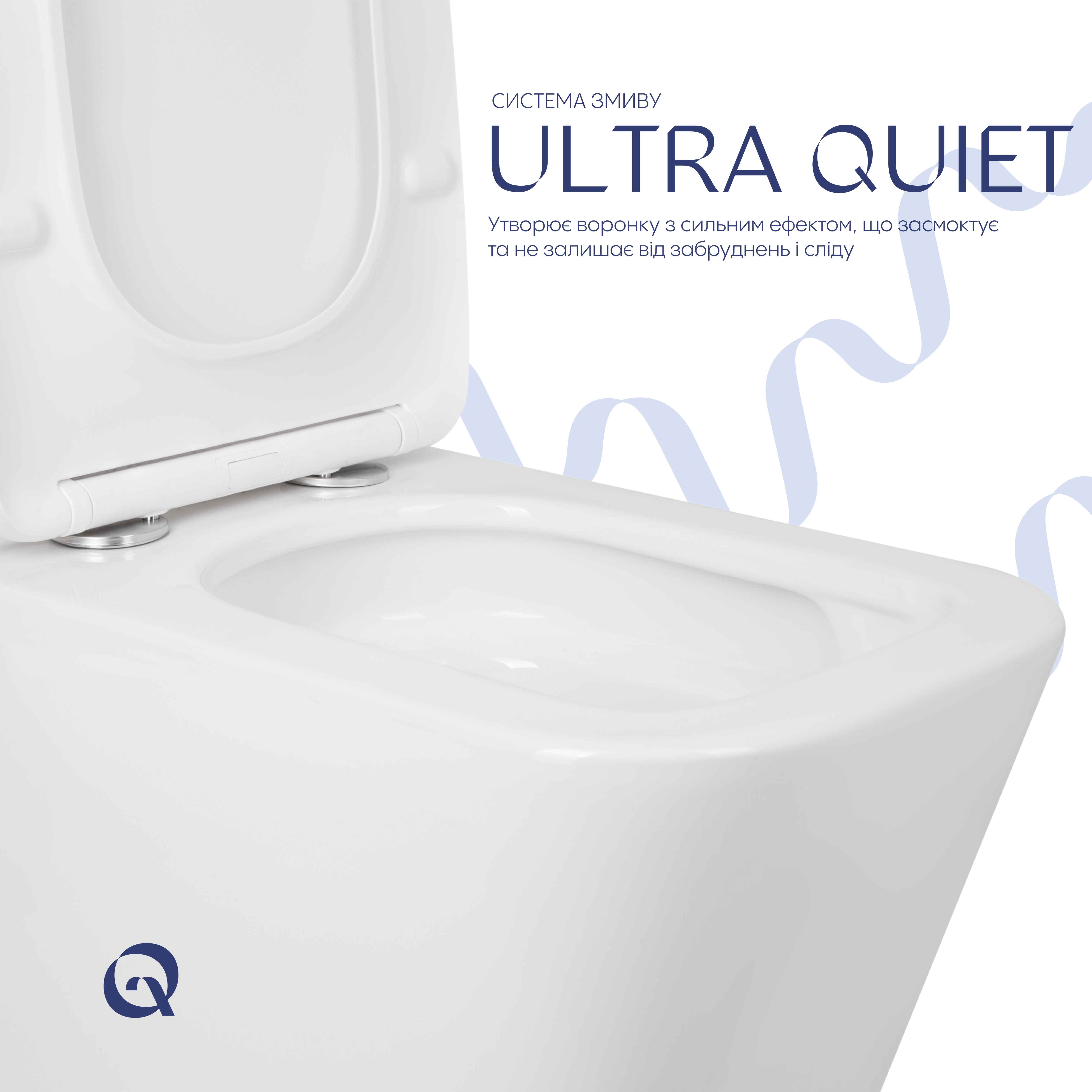 Унітаз підлоговий Qtap Tern Ultra Quiet безобідковий з сидінням Soft-Close QT17226003AW White