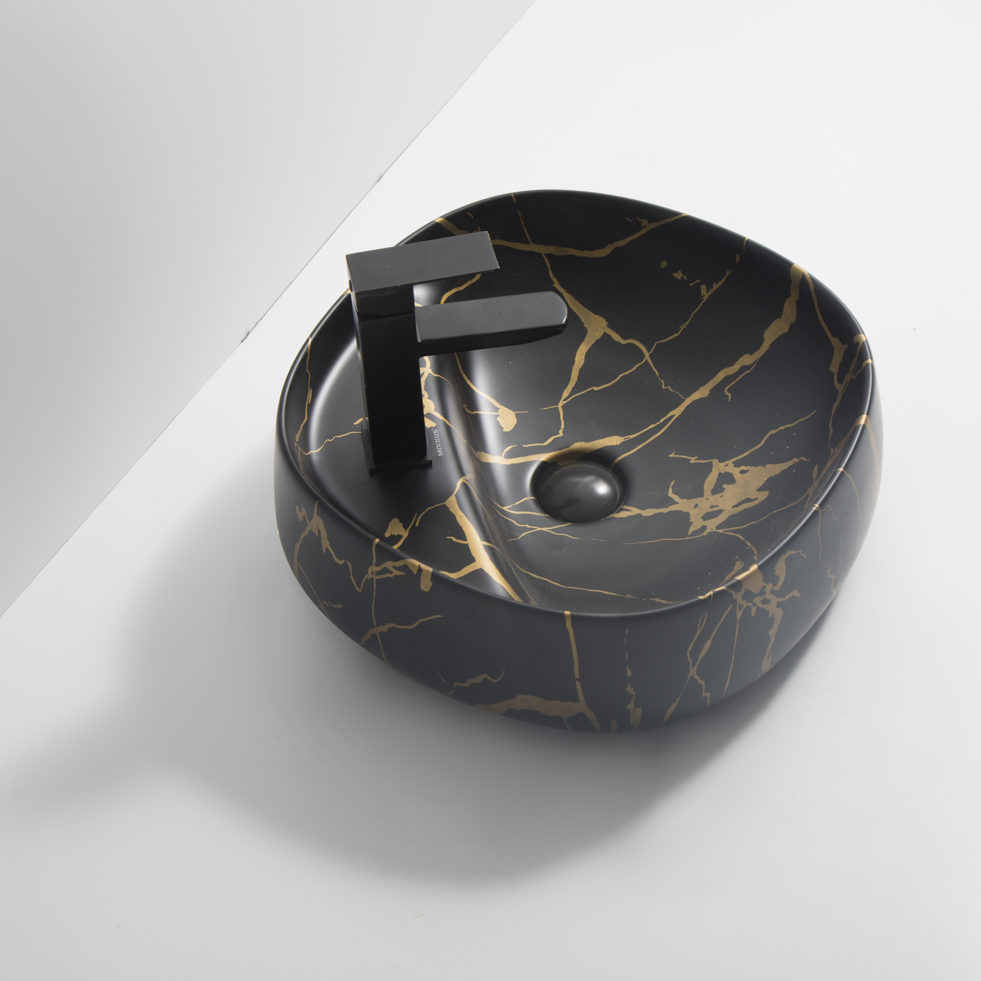 Раковина накладна MIXXUS PREMIUM WAVE-0201 MARBLE 430х430х150mm (отвір під змішувач) (MP6536)