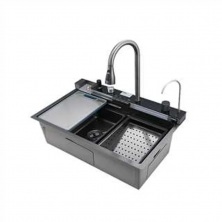 Мийка багатофункціональна з вбудованим змішувачем MIXXUS MH7546-SET-06 DECOR GRAPHITE з нерж. сталі (MI8464)