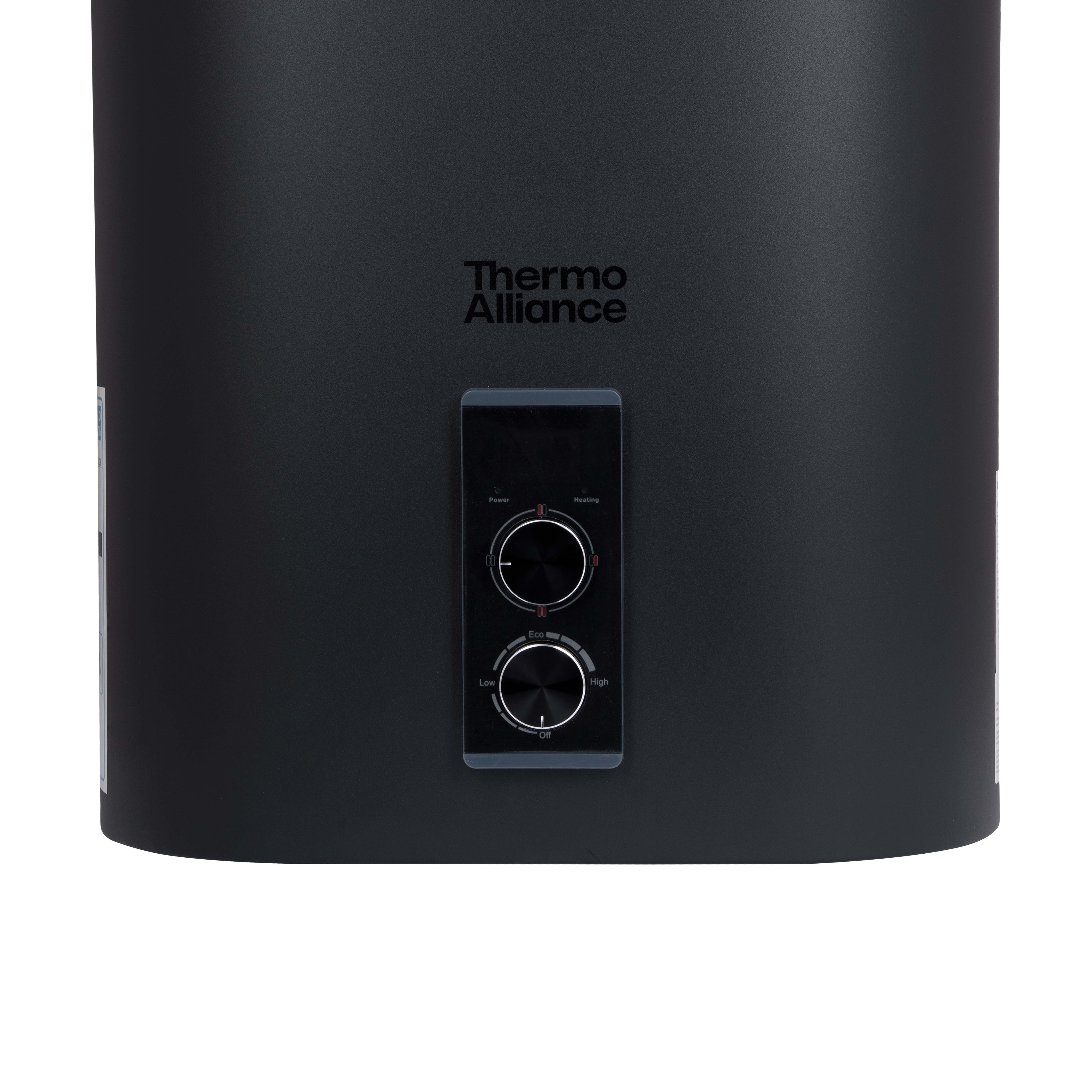 Водонагрівач електричний Thermo Alliance 50 л Black, плоский вертикальний, мокрий ТЕН 2 кВт (0,8+1,2) DT50V20G(PD)/2В