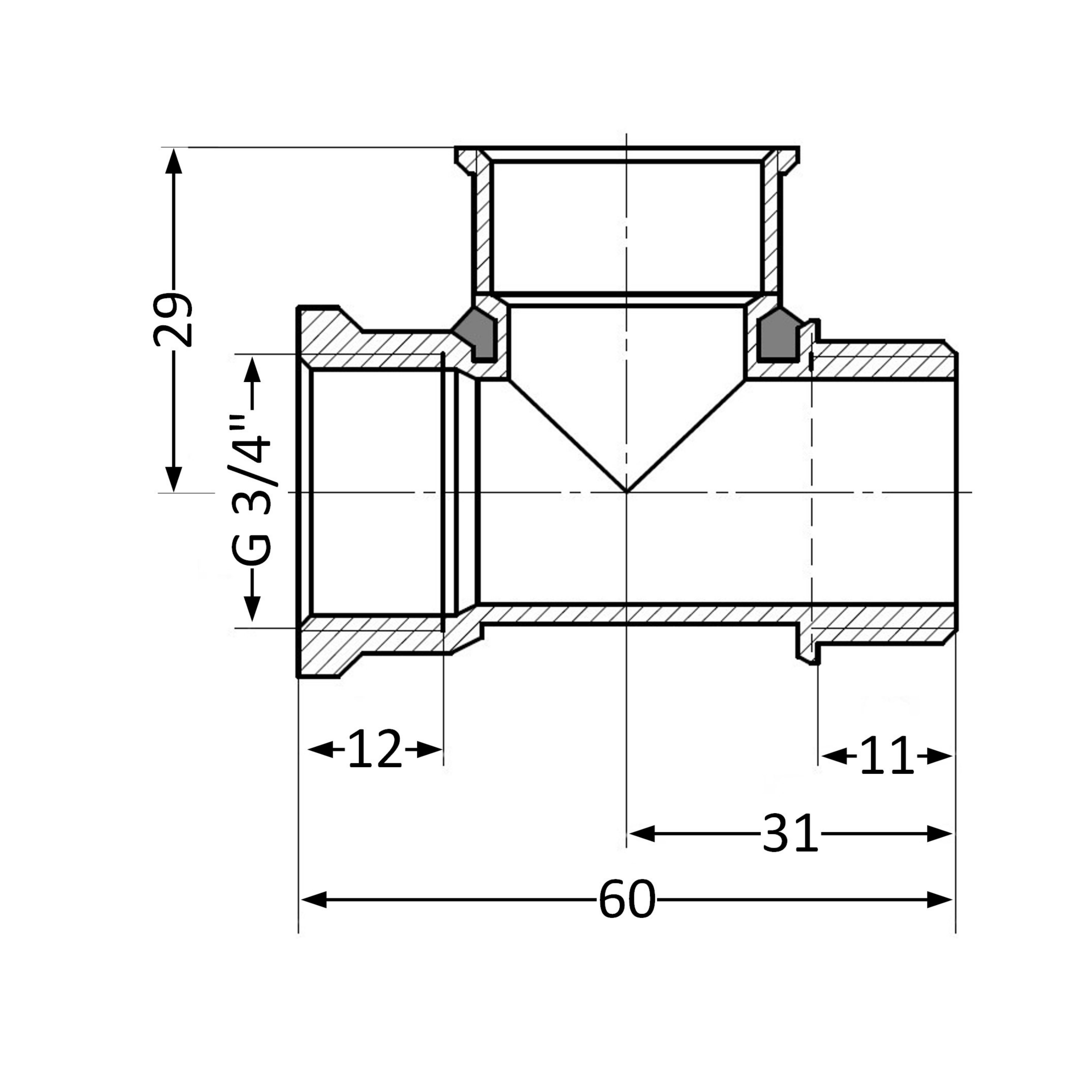 Трійник Thermo Alliance Standart 3/4" ВВЗ SD41320