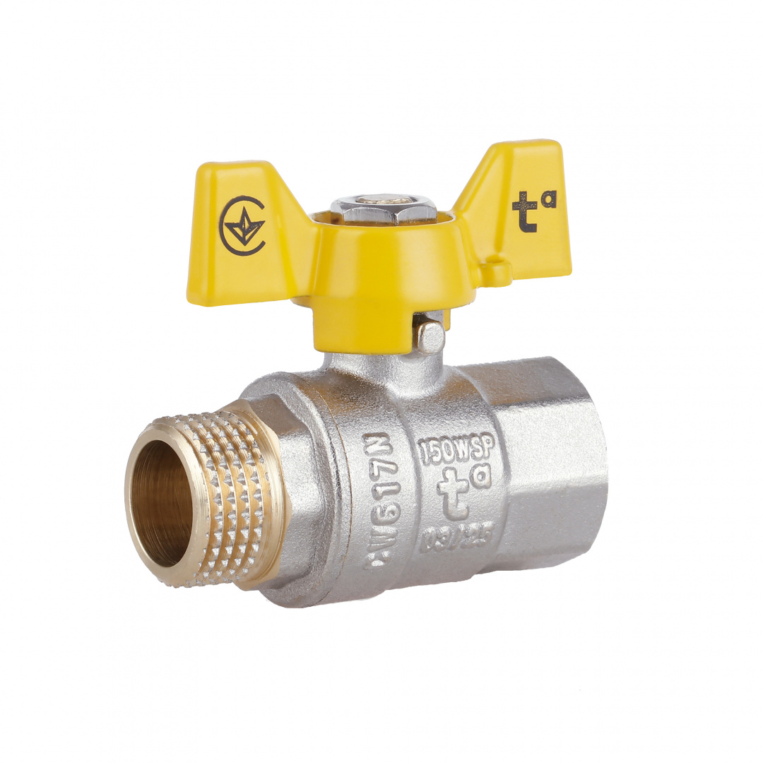Кран кульовий Thermo Alliance Standart 1/2" ВЗ для газу (метелик) SD607NG15PN40