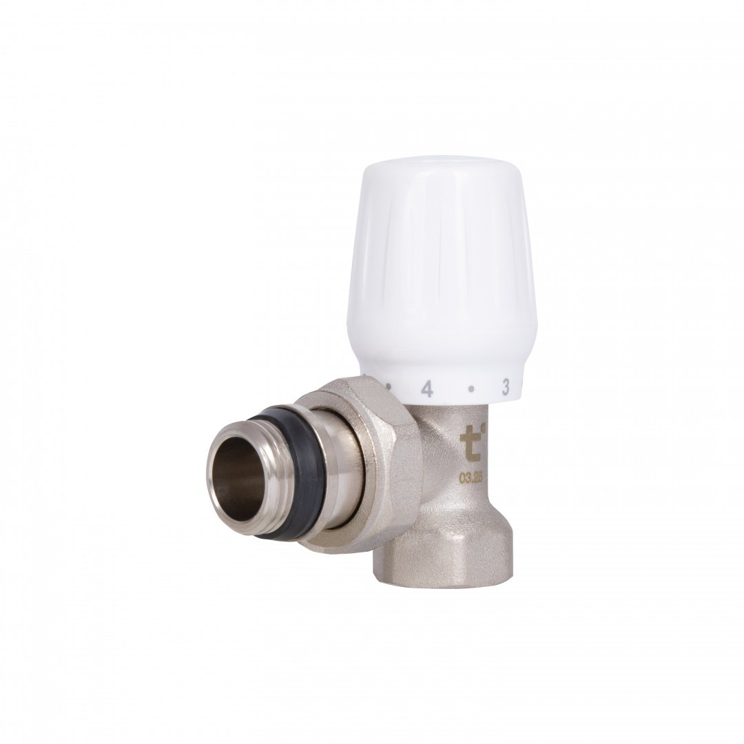 Кран радіаторний Thermo Alliance Base 1/2" ВЗ з антипротіканням кутовий SD228W15