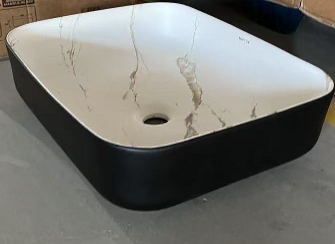 Раковина накладна MIXXUS PREMIUM DIVERSE-0110 MARBLE-BLACK 500х390х130mm (MP6517)