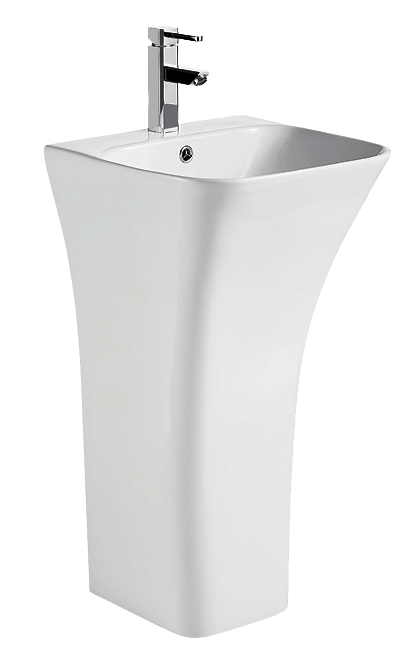Раковина моноблок MIXXUS BEVEL-1101 450х435х830mm (отвір під змішувач, перелив) (MI6697)