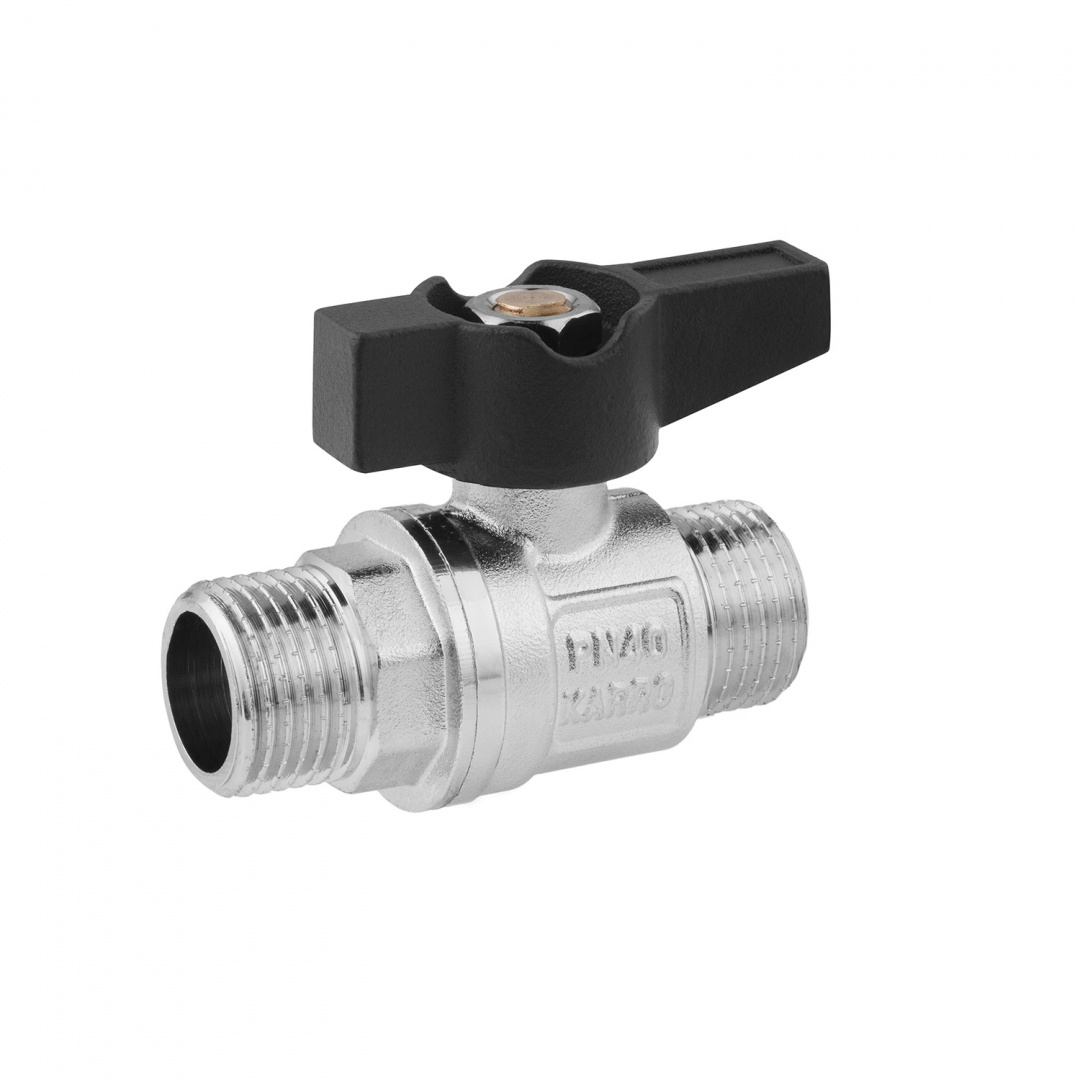 Кран кульовий Karro "Uno Black" 1/2" ЗЗ PN40 метелик