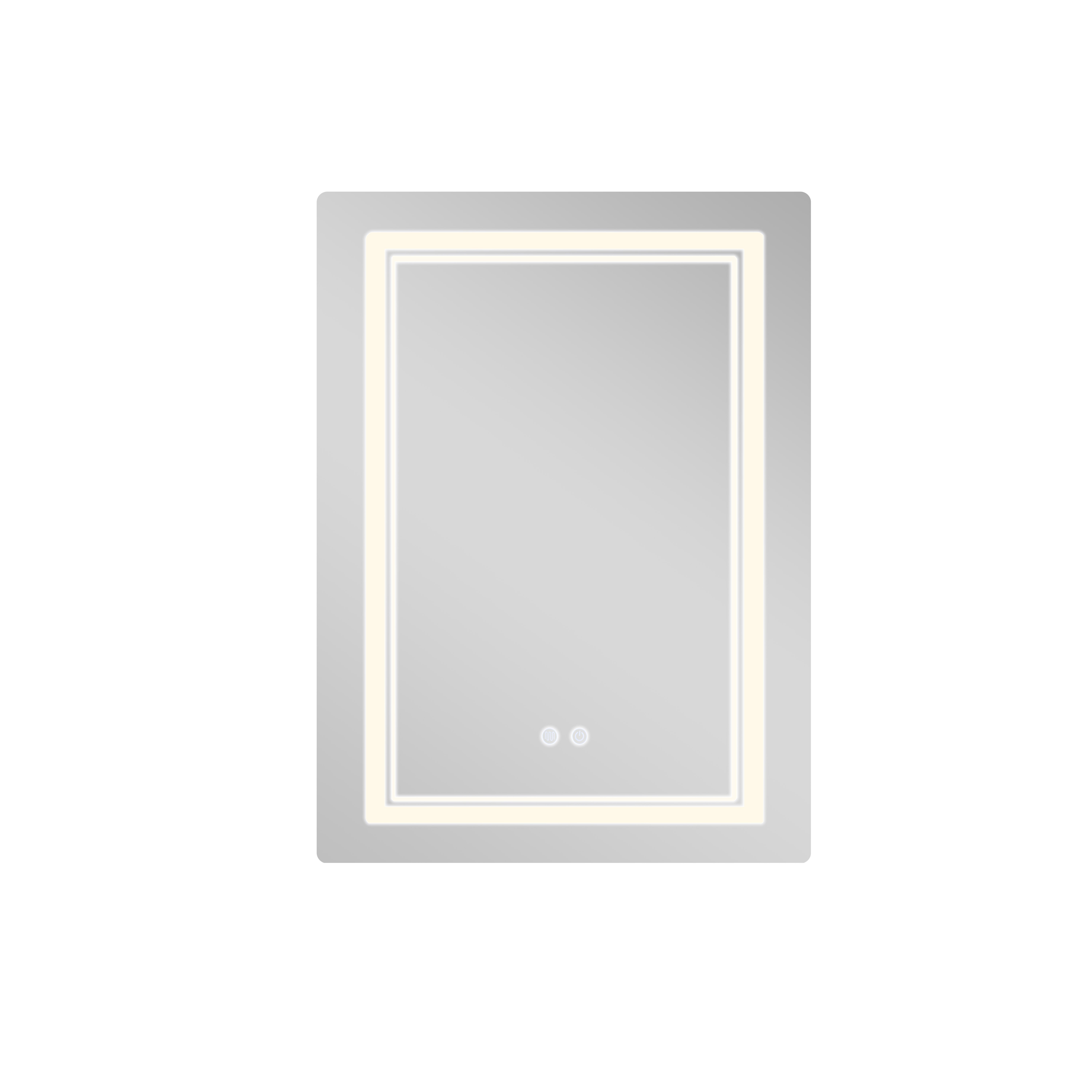 Дзеркало Qtap Cardinal (CA2) 600х800 з LED-підсвічуванням Touch, з антизапотіванням, з димером, рег. темп. кольору (3000-6500K) QT0478C608048453