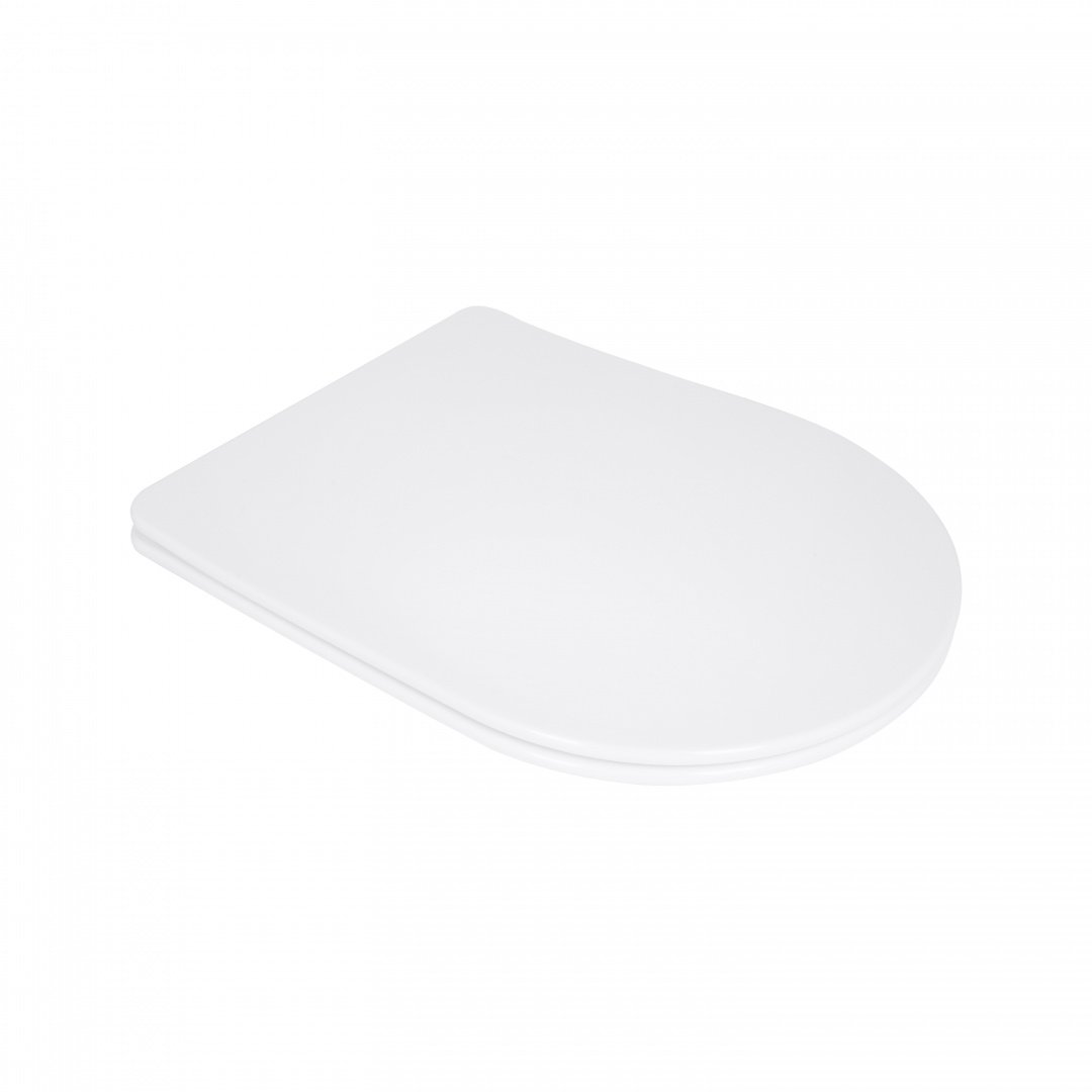 Сидіння для унітазу Qtap (Evia, Arvin, Leo 630) 410x330x22 мм, White, з мікроліфтом, Slim Duroplast, Quick Release QTSC179W49264