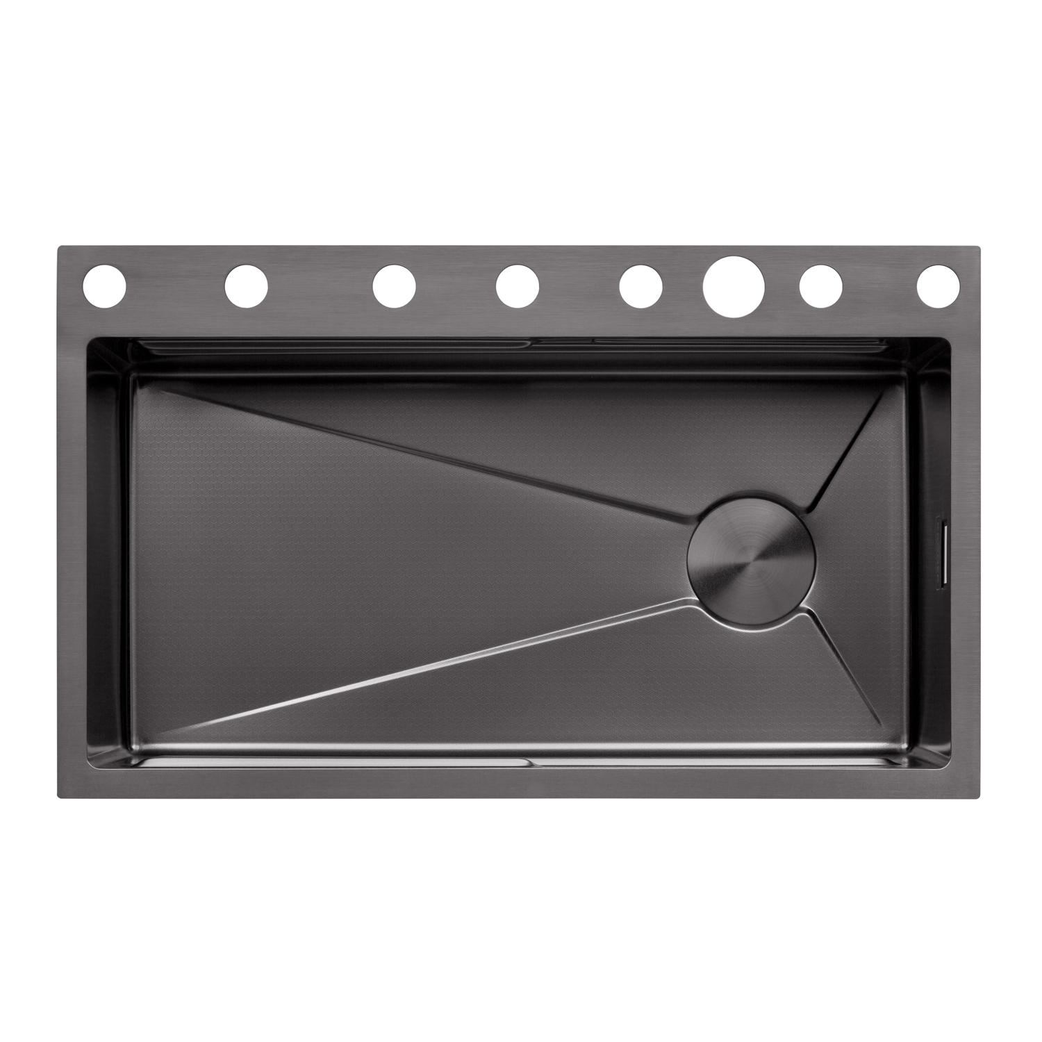 Кухонна мийка Kroner KRP Schwarze - SET7545F4HM PVD (3.0/0.8 мм)