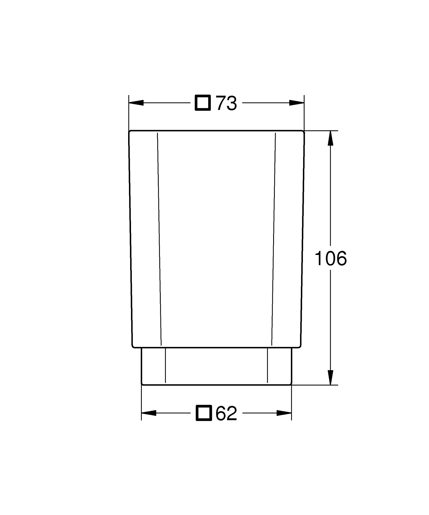 Стакан для зубних щіток Grohe Selection Cube (40783000)