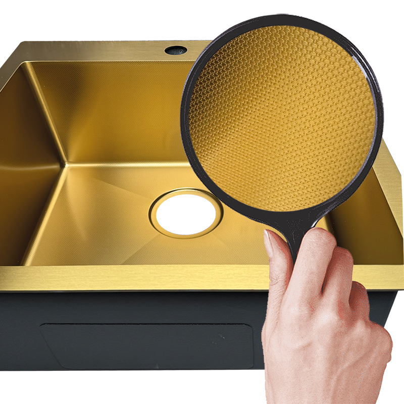 Мийка з нерж. сталі MIXXUS MH5843 MICRO DECOR BRUSHED GOLD (3.0/0.8) (колір матове золото) (MI8218)