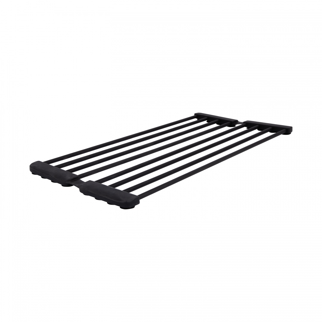 Сушарка на кухонну мийку з присоскою Lidz Acsis LA09 Black, кругла основа, для посуду 440х224 мм LDACSLA09BLM49777