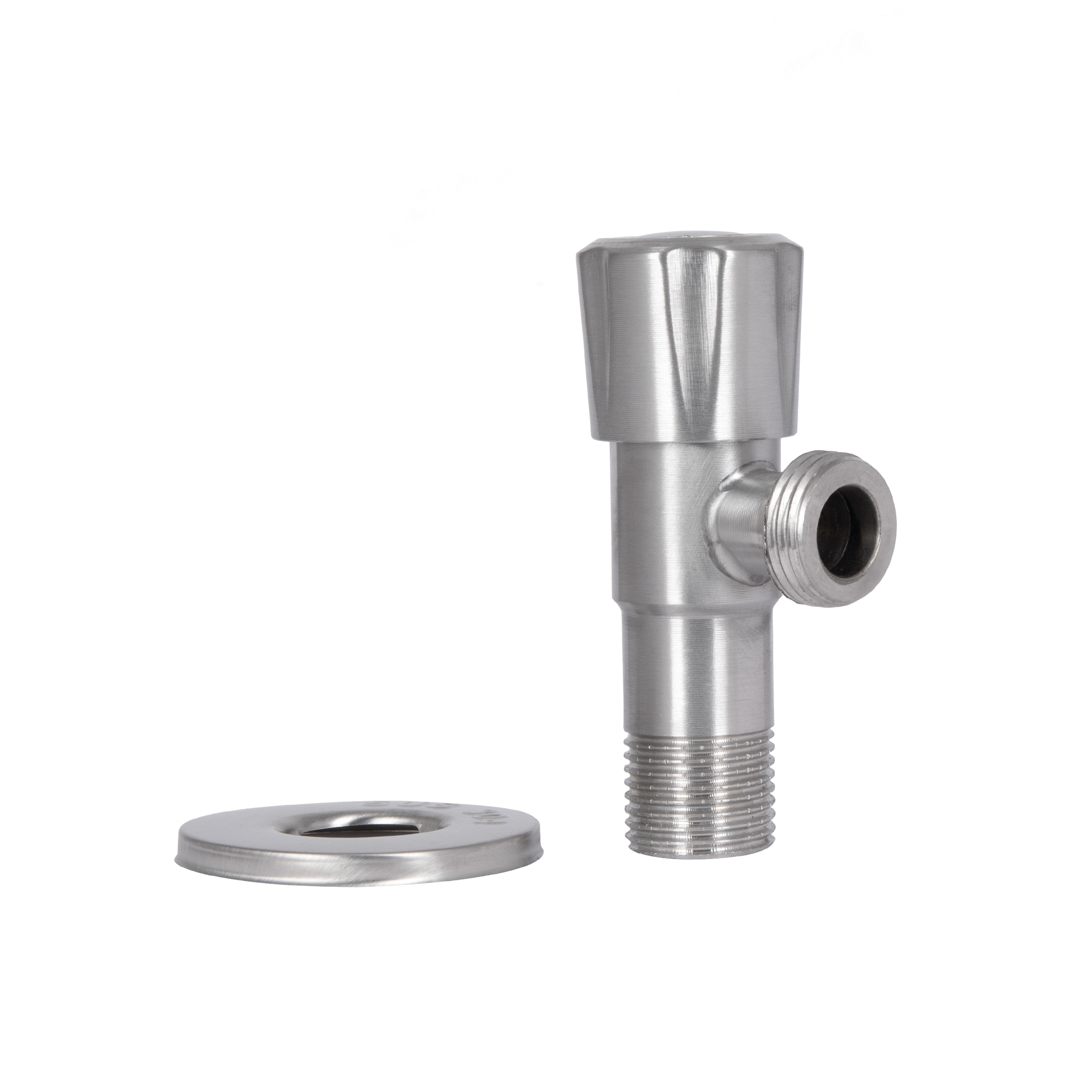 Кран кутовий Thermo Alliance Standart 1/2"ЗЗ нерж., з керам. буксою TAS347W1515SS
