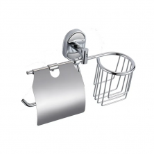 Паперотримач з кришкою та кошиком Zerix AFB-0103-1 (ZX5065)