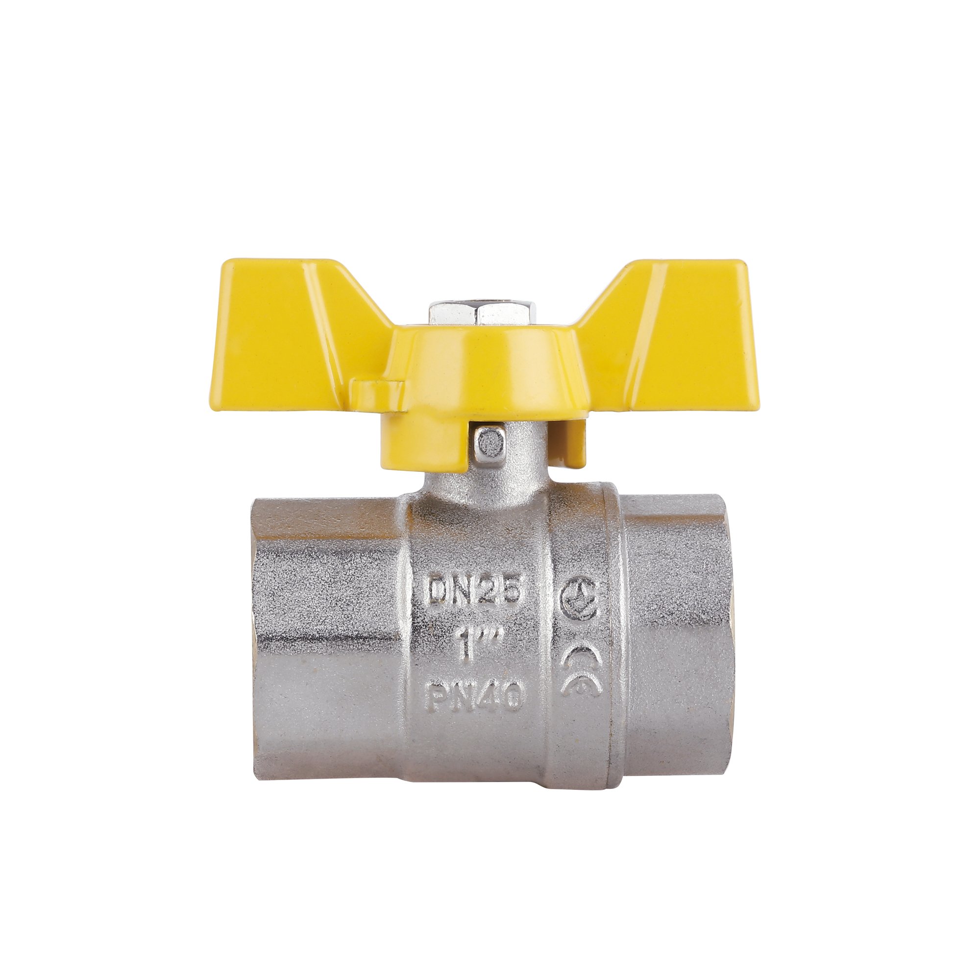 Кран кульовий Thermo Alliance Standart 1" ВР для газу (метелик) SD602NG25PN40