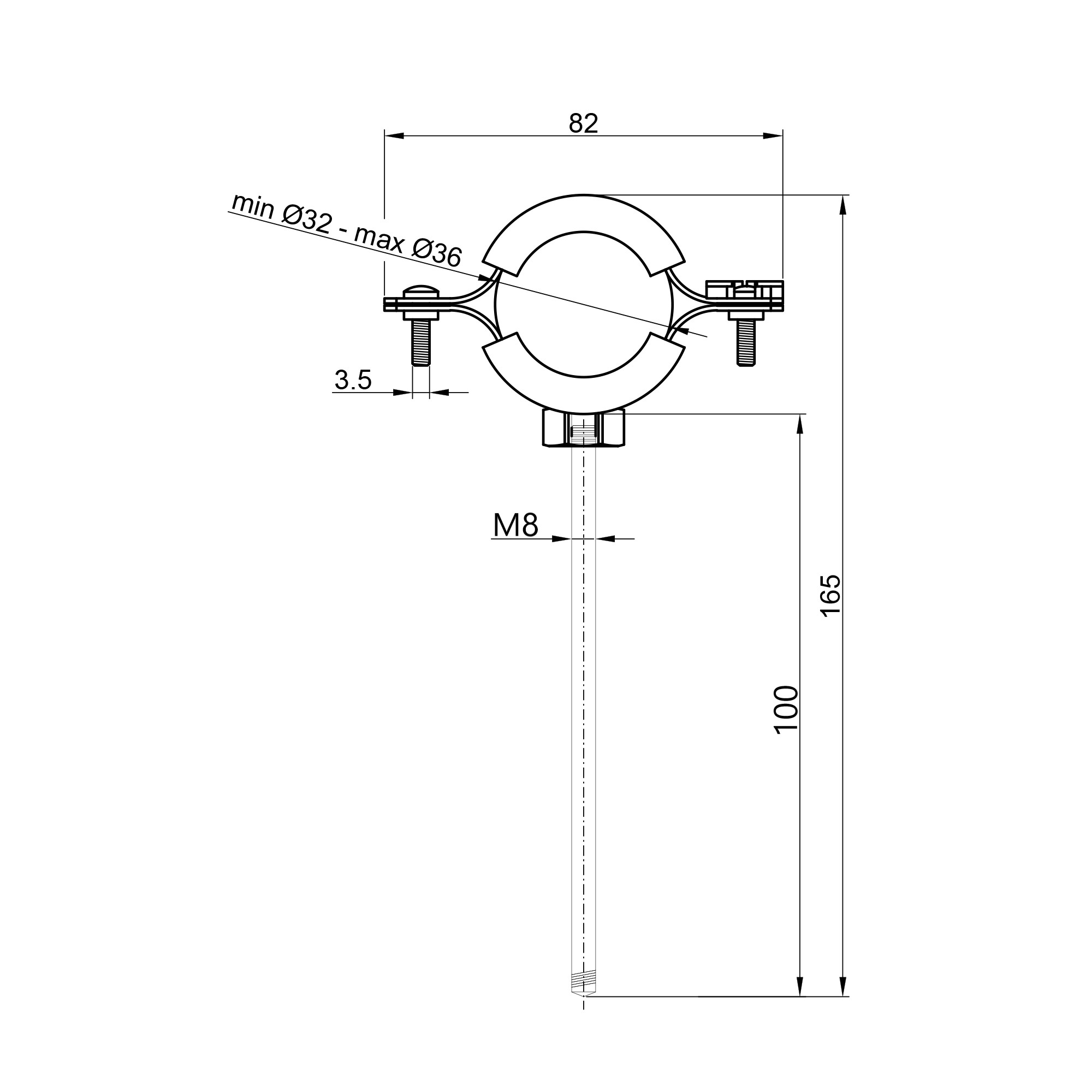 Хомут Thermo Alliance Forte 1" (D32-36 мм) SF10025