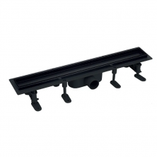 Душовий трап MIXXUS DRAIN-06-80 BLACK з пластиковою основою і накладкою із нерж. сталі SUS304 70x800мм (Колір чорний) (MI6531)