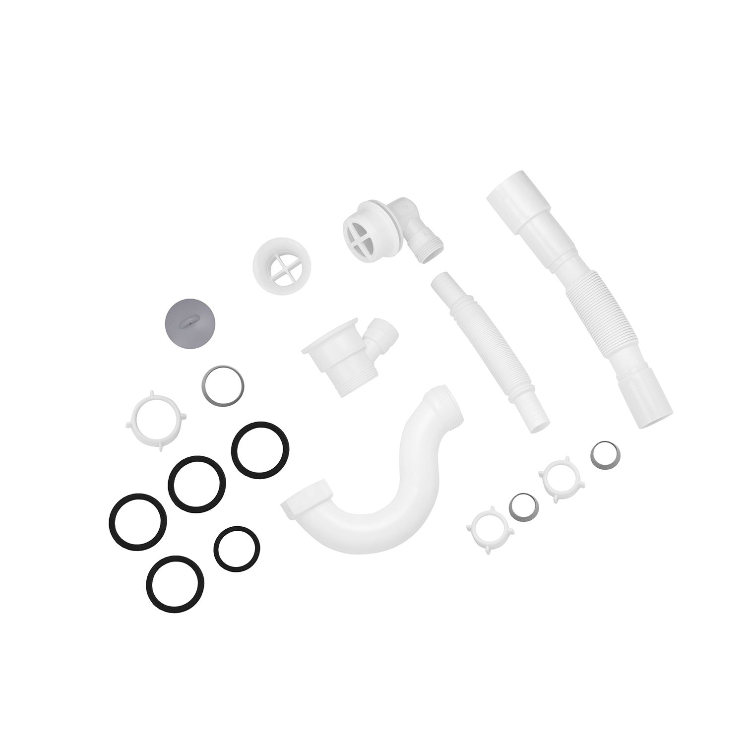 Сифон для ванни Kroner KRP - BS01 1 1/2"х40/50 мм з переливом, прямоточний