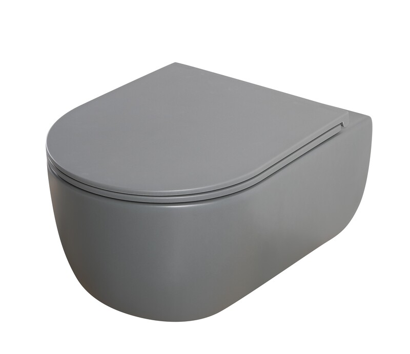 Унітаз підвісний MIXXUS PREMIUM TOPPER-0303-R GRAY 495x370x350mm система змиву RIMLESS (MP6657)