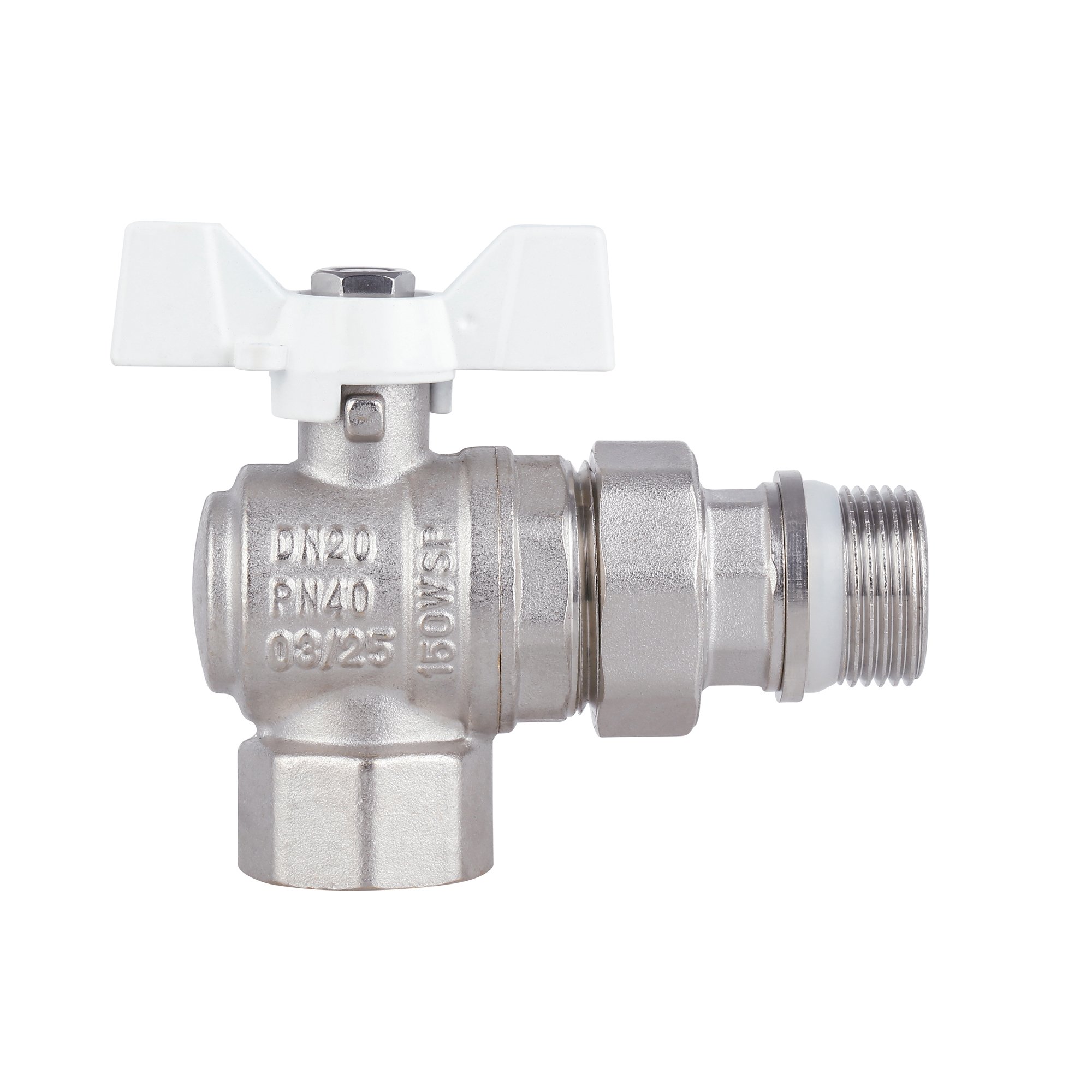 Кран кульовий "Американка" Thermo Alliance Forte 3/4" з антипротіканням кутовий SF223W20