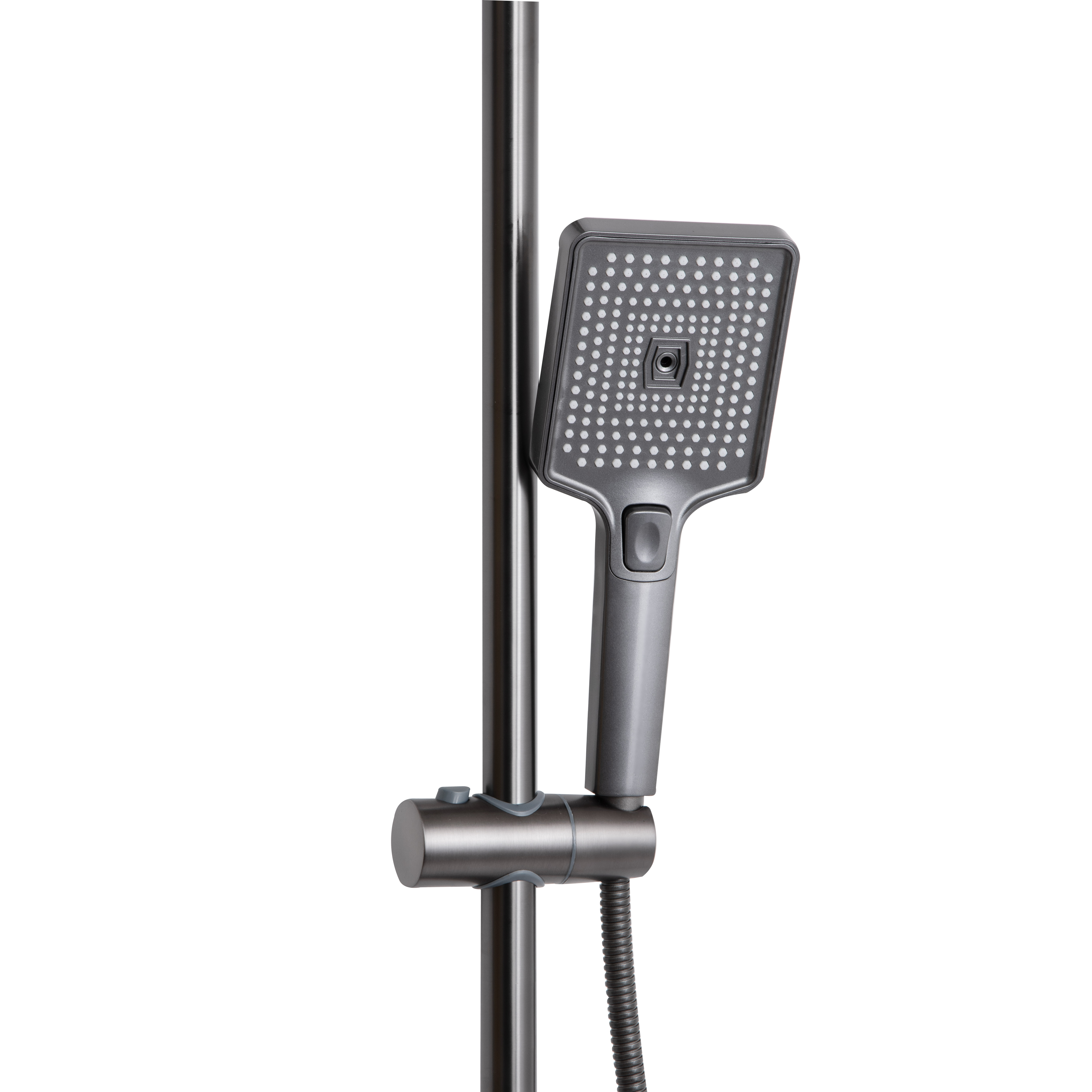 Душова система універсальна Qtap Presto на три споживачі (з виливом) QTPRE111GRP45585 Gunmetal Black