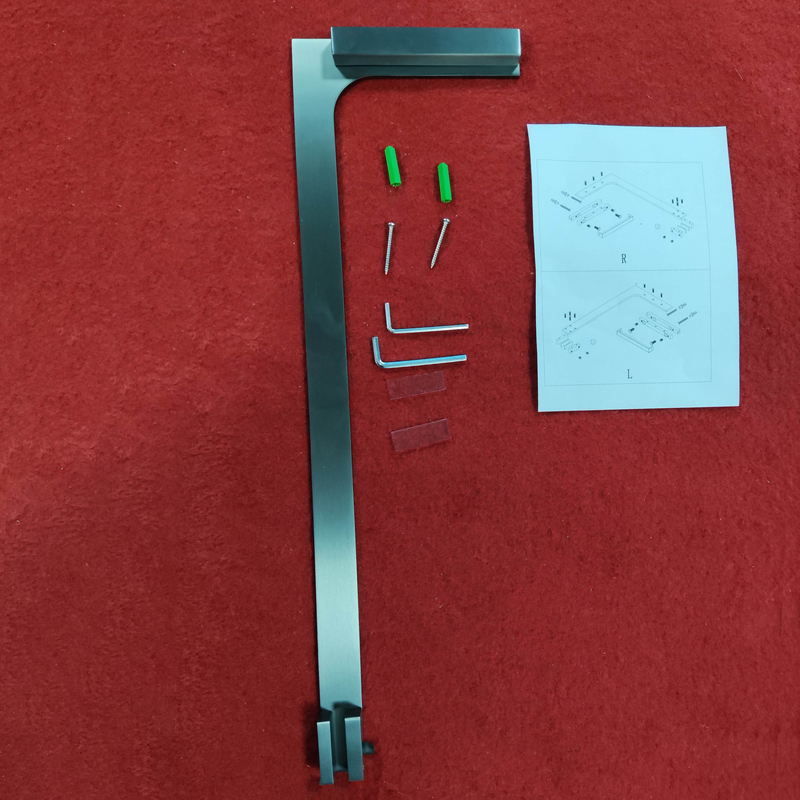 Душова перегородка Walk-In KOER SR SP02-100x200-TR-07 прозоре скло EASY CLEAN 8мм графіт (KR5397)