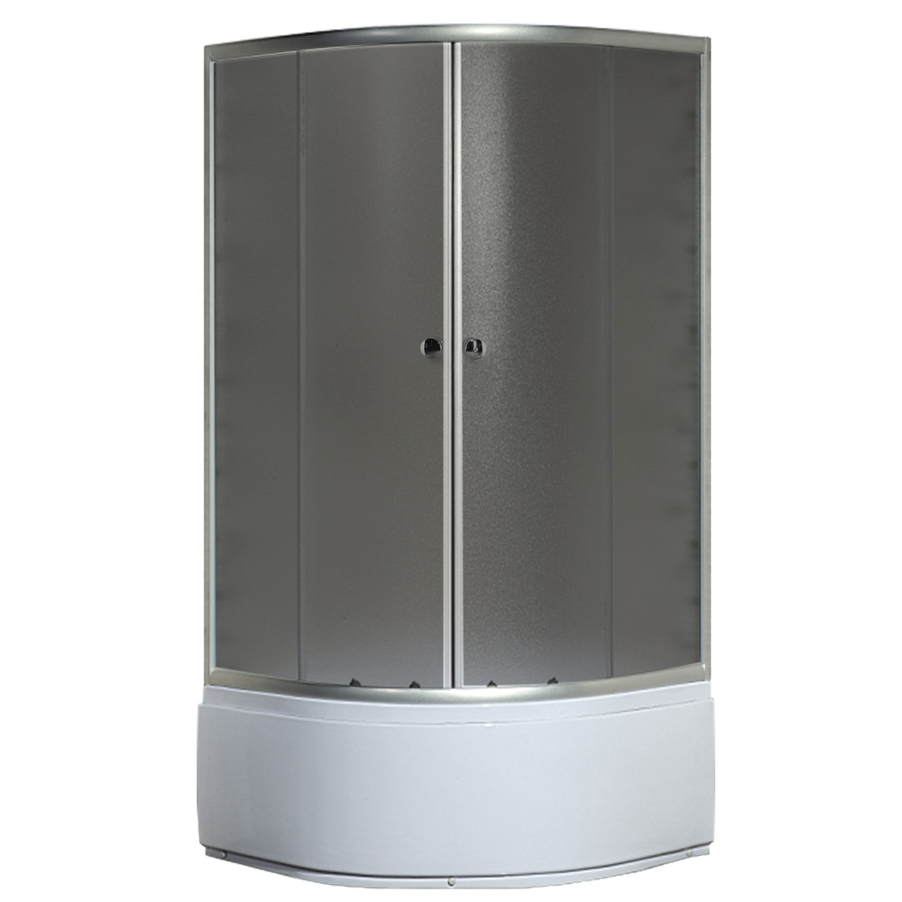 Душова кабіна з високим піддоном MIXXUS PLAIN SCT01-90x90x195-GR SATIN сіре тоноване скло 4мм (MI6895)