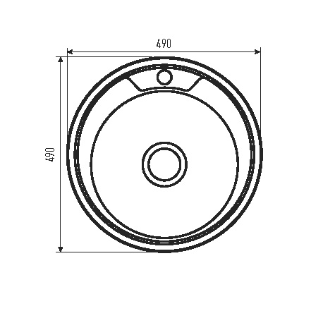 Мийка кухонна Zerix Z490-06-170MD (micro decor) (ZS0556)