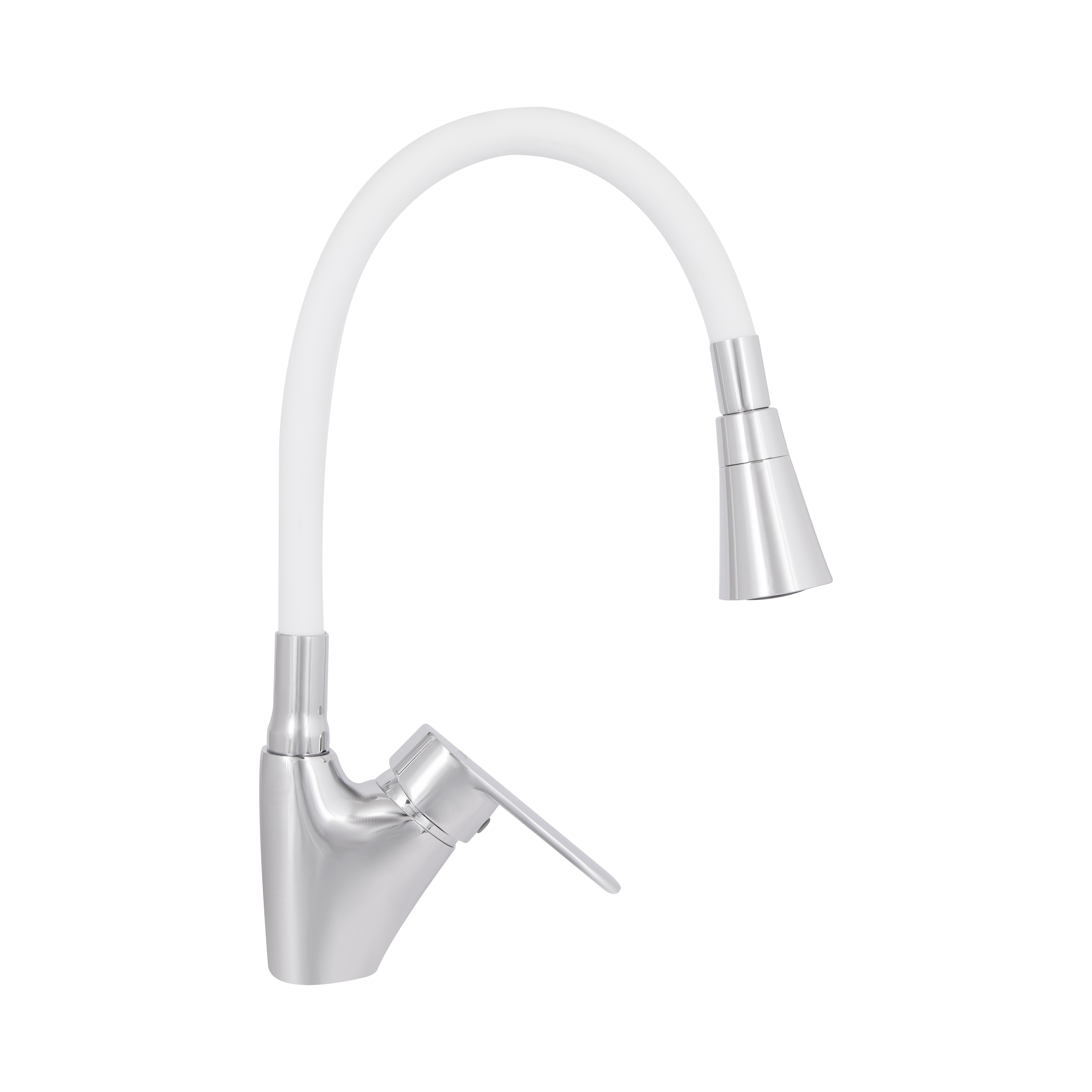 Змішувач для кухні Lidz Tani 007F3 з гнучким виливом (k40) LDTAN007F3WCR40423 Chrome/White