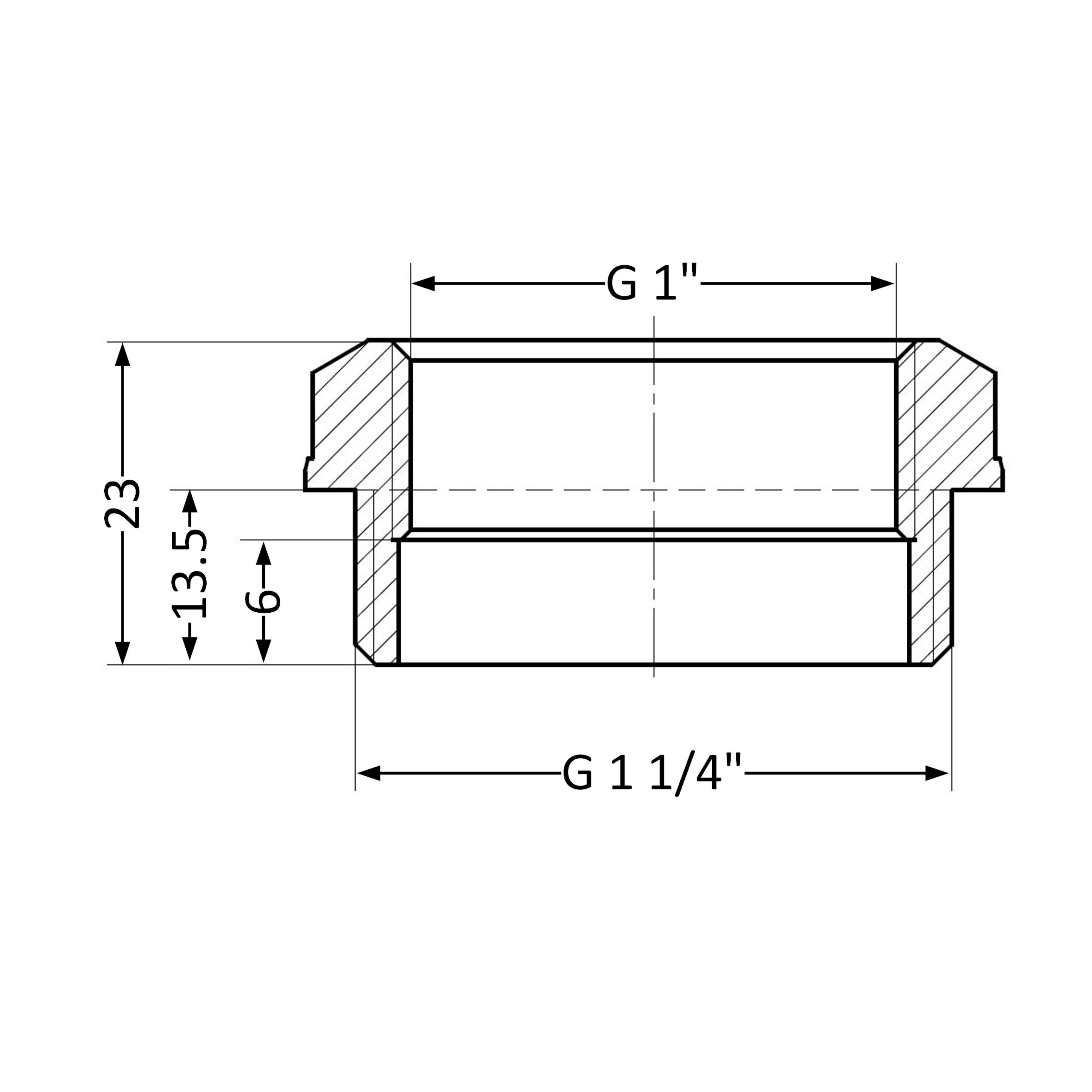 Футорка Thermo Alliance Standart 1 1/4"х1" ЗВ SD4233225