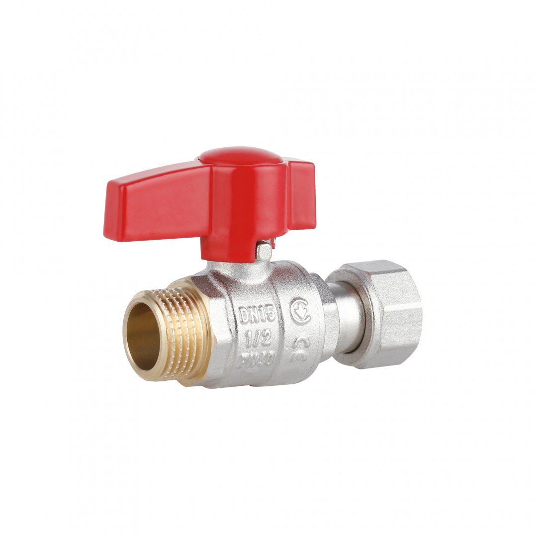 Кран кульовий Thermo Alliance Standart 1/2"ВЗ прямий, PN40, з накидною гайкою TAS261W15