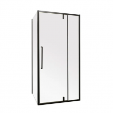 Душова кабіна без піддону MIXXUS PREMIUM BEVEL SC01-120x80x195-TR BLACK прозоре скло 6мм (MI6872)
